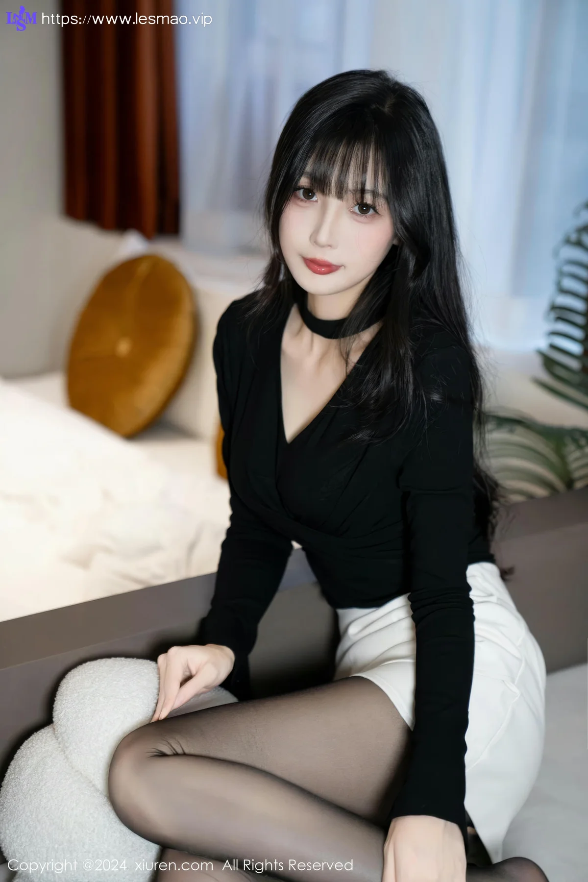 XiuRen 秀人 No.9691 林星阑 黑丝美腿内衣 - 29