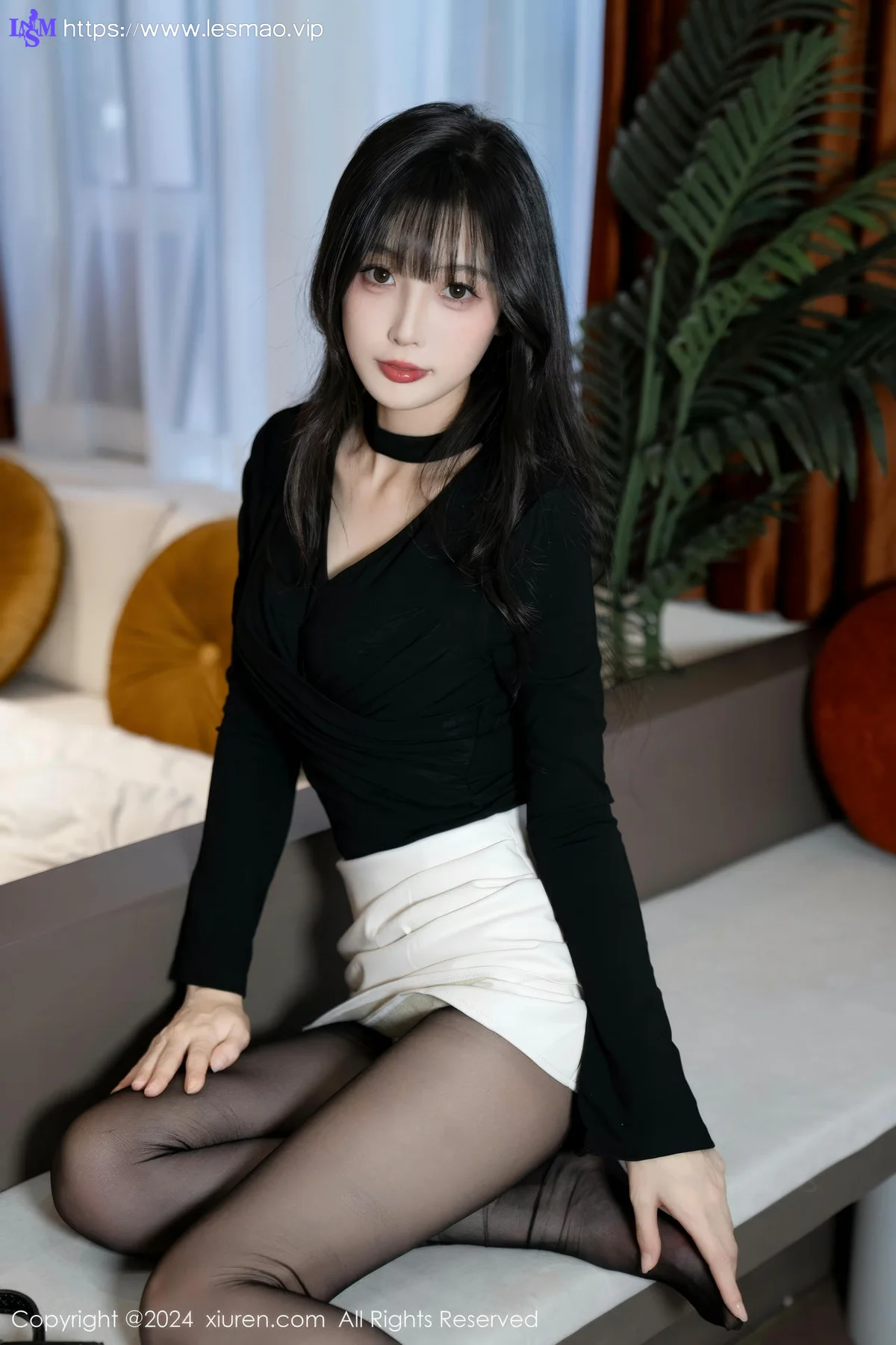 XiuRen 秀人 No.9691 林星阑 黑丝美腿内衣 - 32