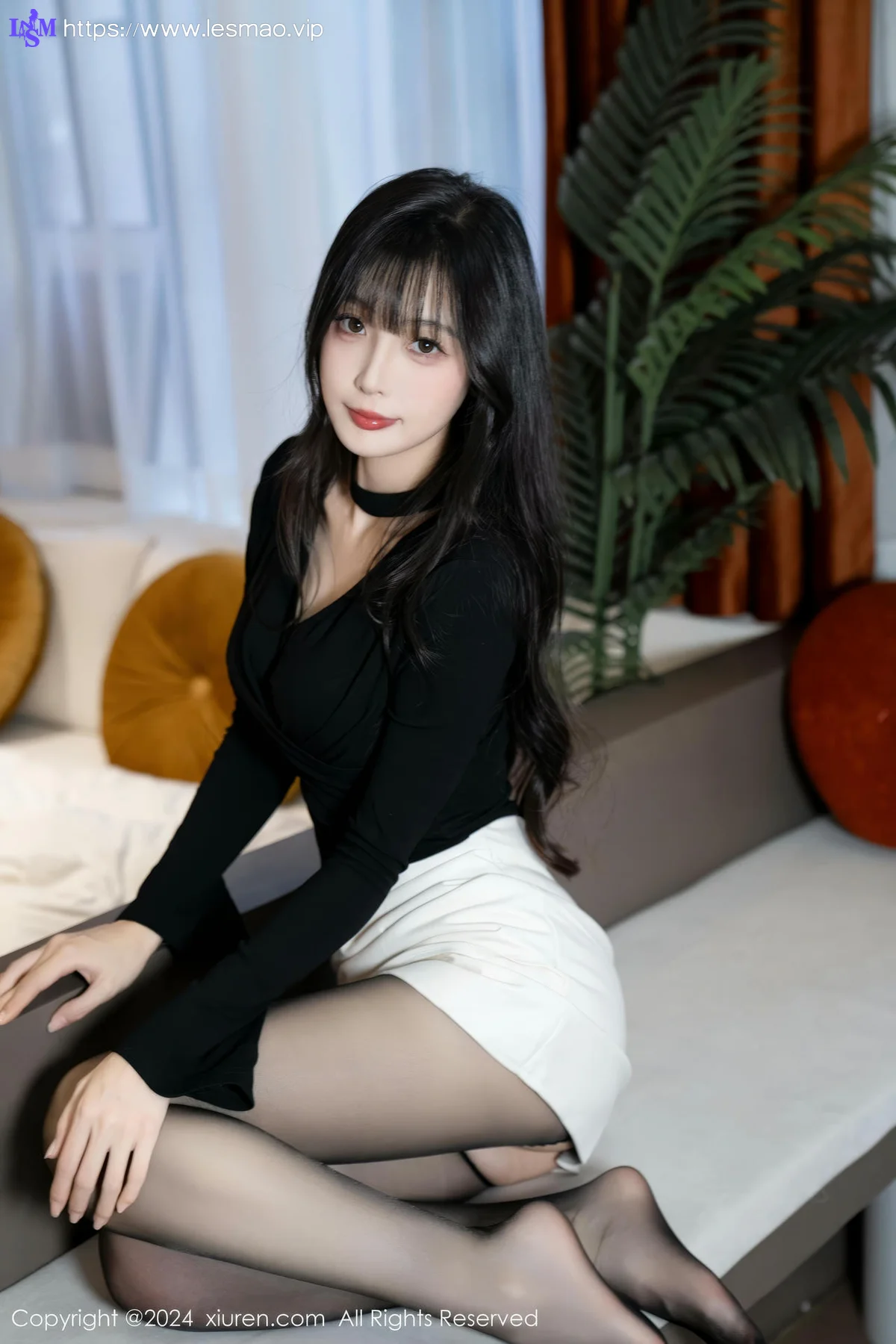 XiuRen 秀人 No.9691 林星阑 黑丝美腿内衣 - 33