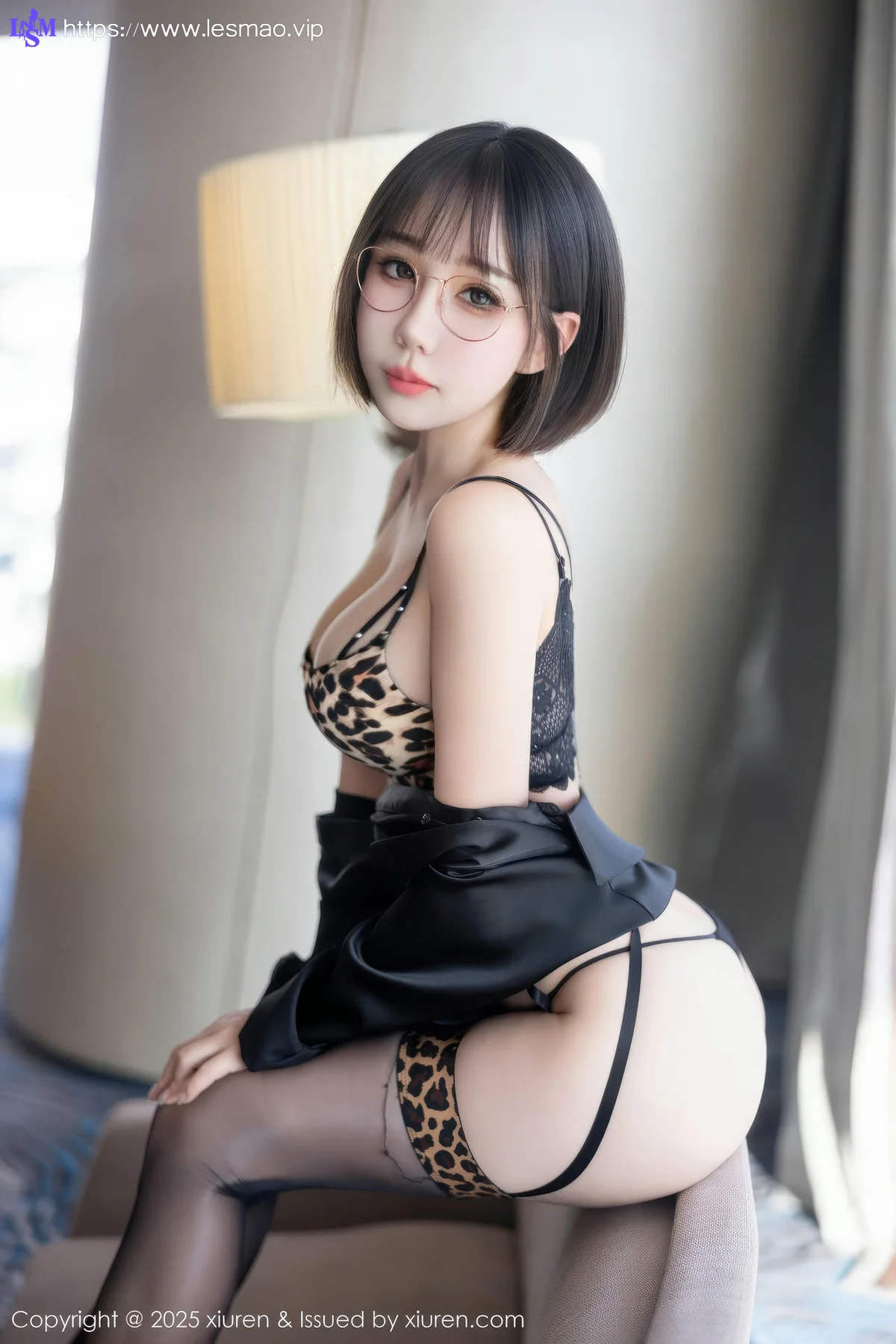 XiuRen 秀人 No.9701 波巧酱 豹纹玉体丁字裤 - 50