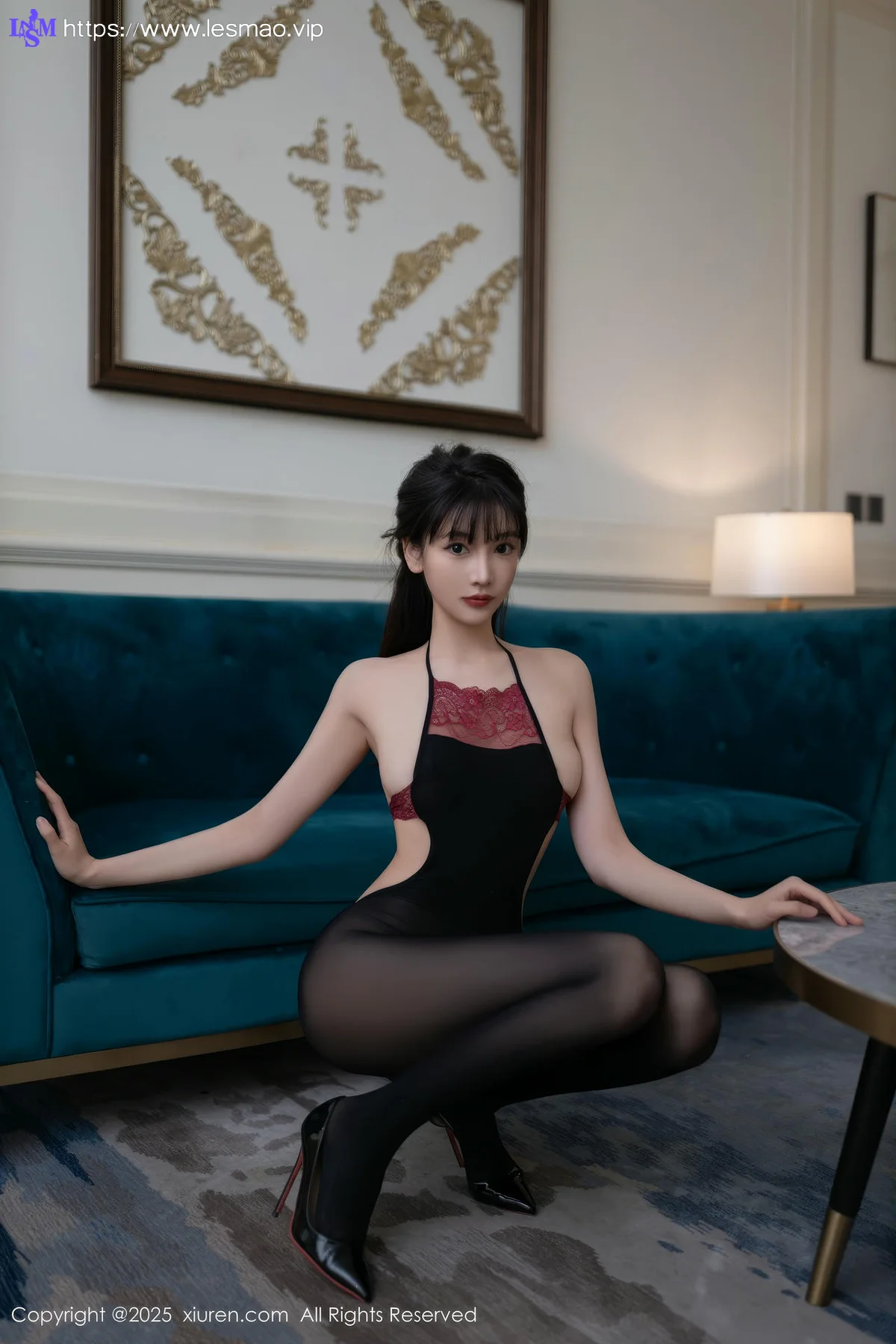 XiuRen 秀人 No.9735 陆萱萱 连体丝袜乳贴爆乳 - 18