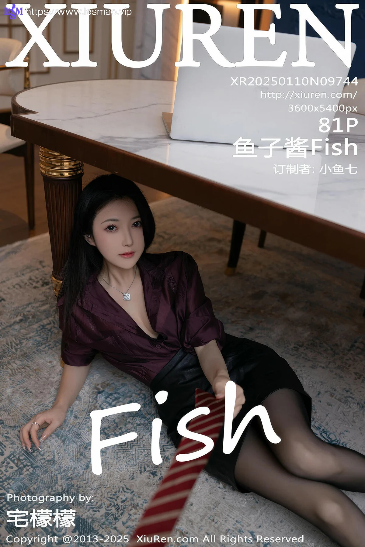 XiuRen 秀人 No.9744 鱼子酱Fish 短裙黑丝玉足 - 82