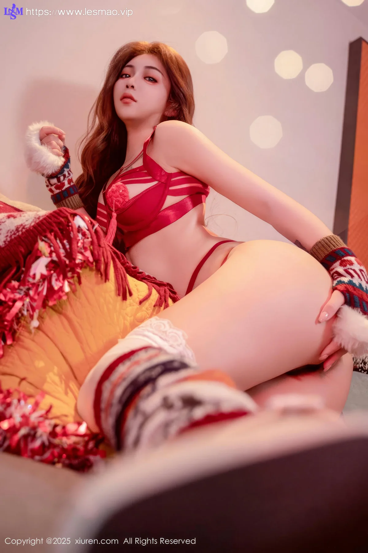 XiuRen 秀人 No.9789 沐娜娜 乳贴玉体节日气氛 - 23