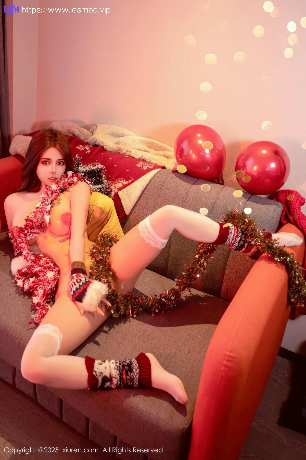 XiuRen 秀人 No.9789 沐娜娜 乳贴玉体节日气氛 - 61