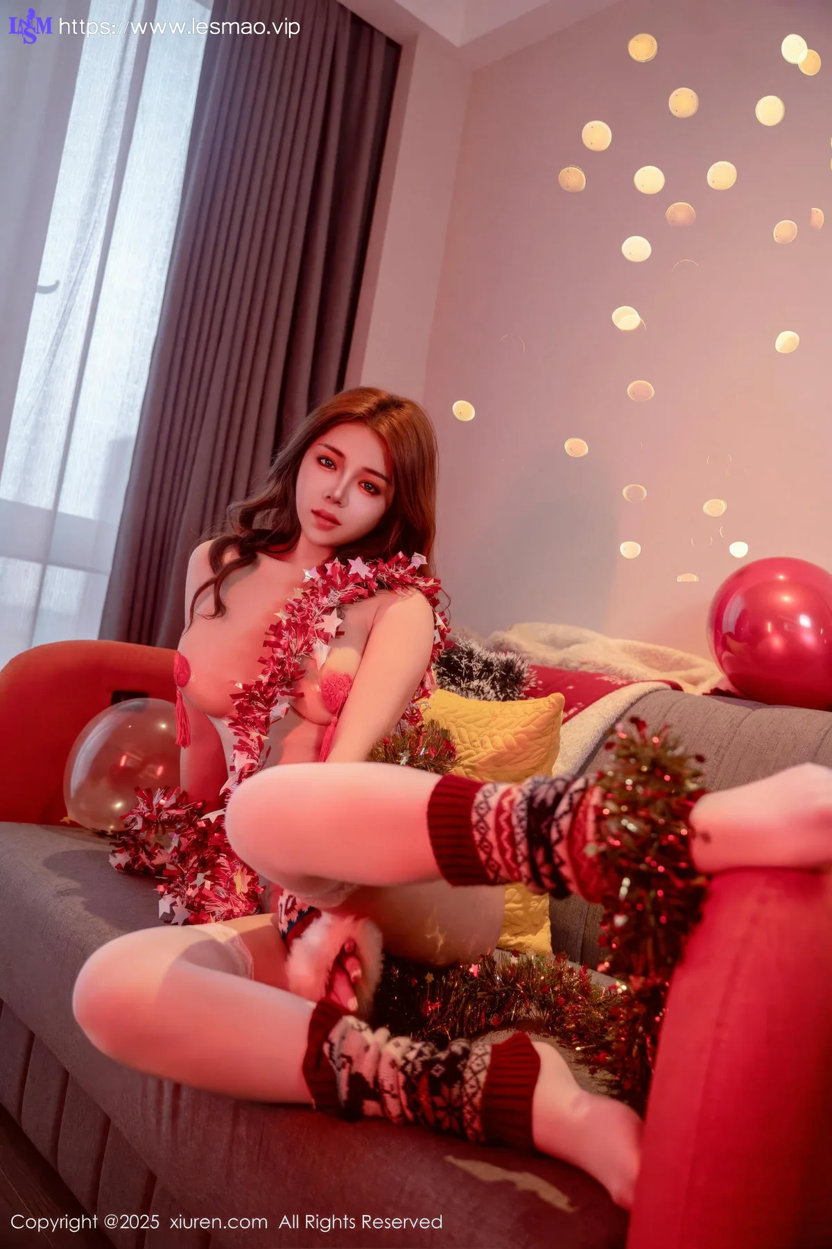 XiuRen 秀人 No.9789 沐娜娜 乳贴玉体节日气氛 - 63