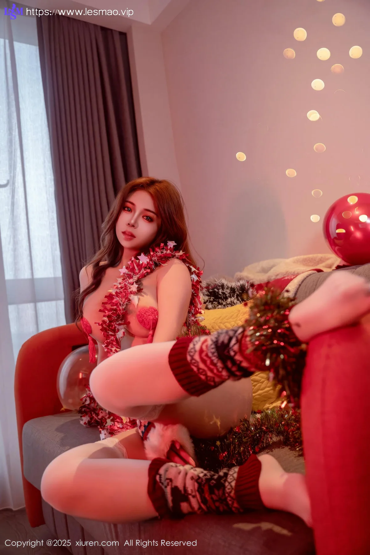 XiuRen 秀人 No.9789 沐娜娜 乳贴玉体节日气氛 - 64