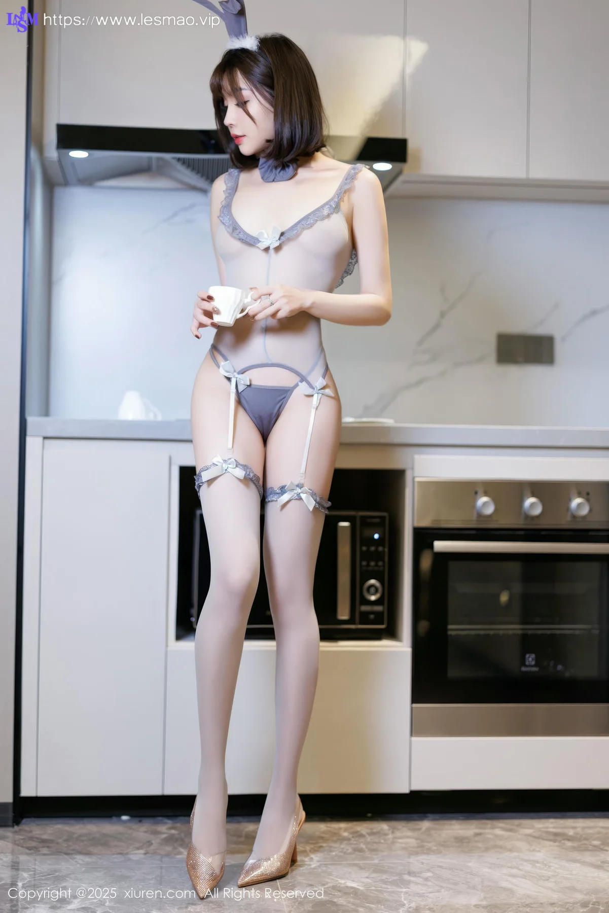 XiuRen 秀人 No.9805 徐莉芝Booty 灰色内衣私房 - 42