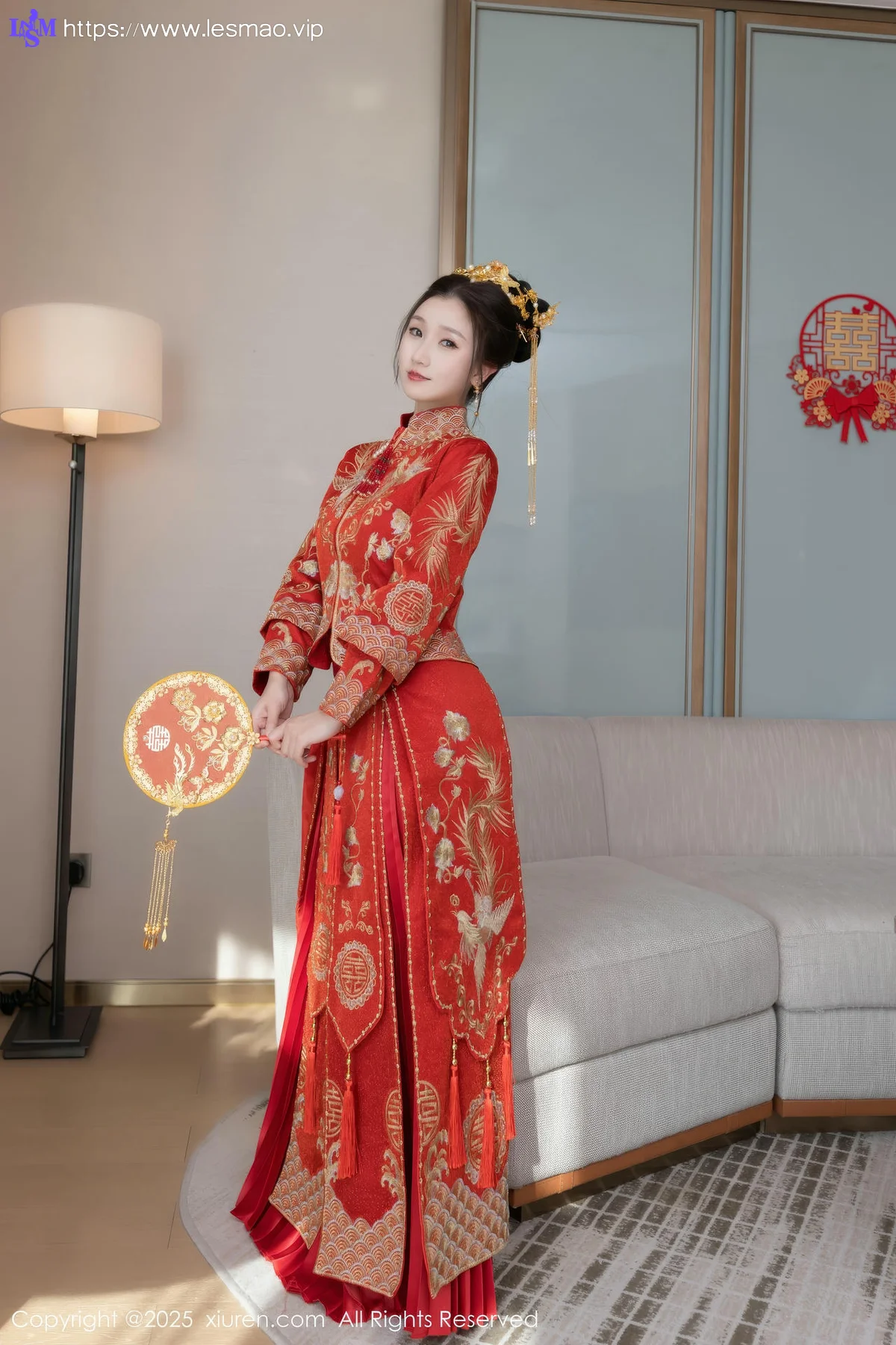 XiuRen 秀人 No.9811 杏子Yada 新春旗袍制服 - 13