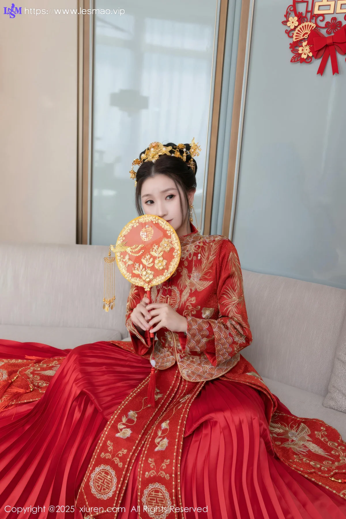 XiuRen 秀人 No.9811 杏子Yada 新春旗袍制服 - 16