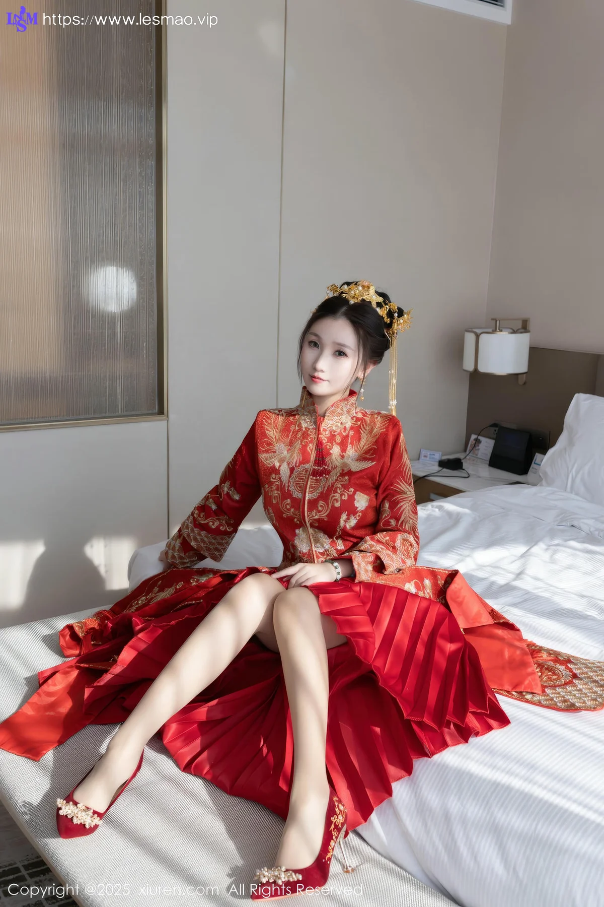 XiuRen 秀人 No.9811 杏子Yada 新春旗袍制服 - 22