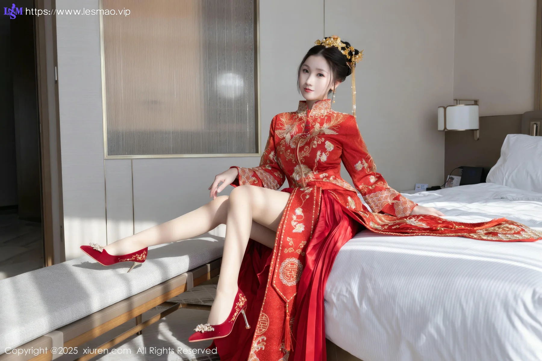 XiuRen 秀人 No.9811 杏子Yada 新春旗袍制服 - 24