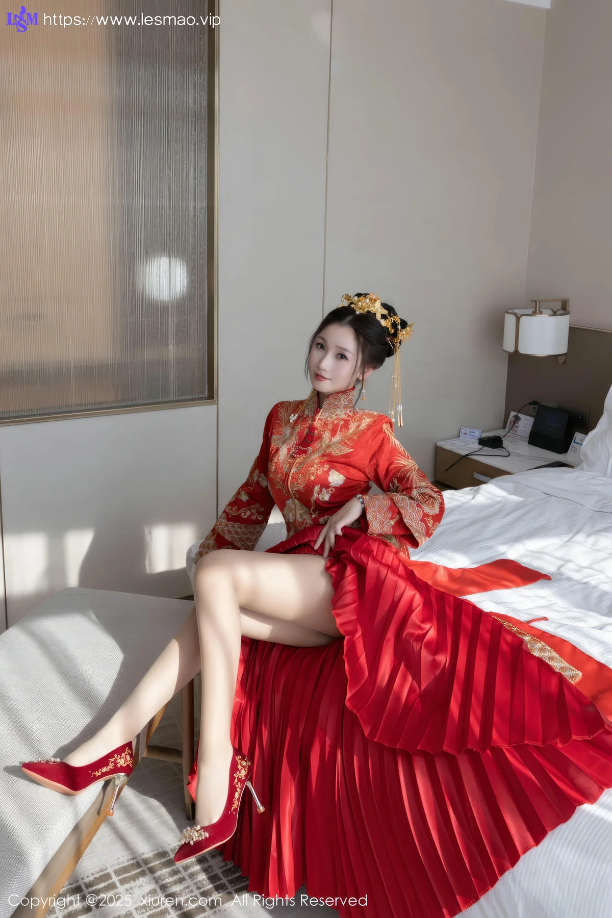 XiuRen 秀人 No.9811 杏子Yada 新春旗袍制服 - 26