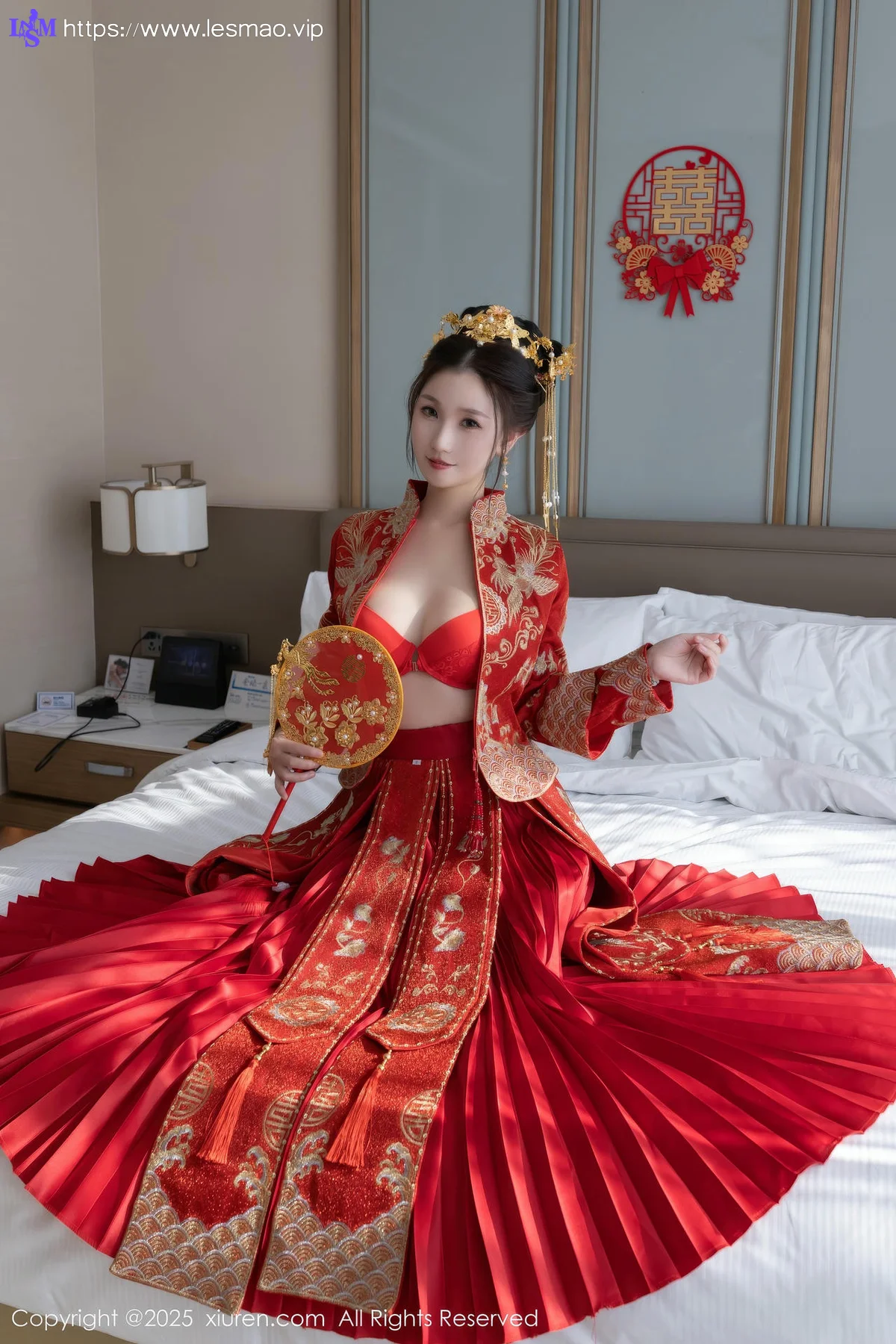 XiuRen 秀人 No.9811 杏子Yada 新春旗袍制服 - 31