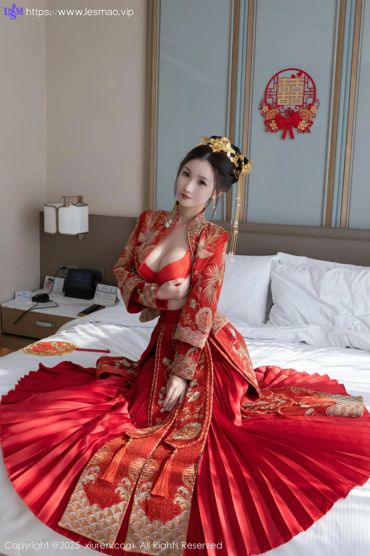 XiuRen 秀人 No.9811 杏子Yada 新春旗袍制服 - 32