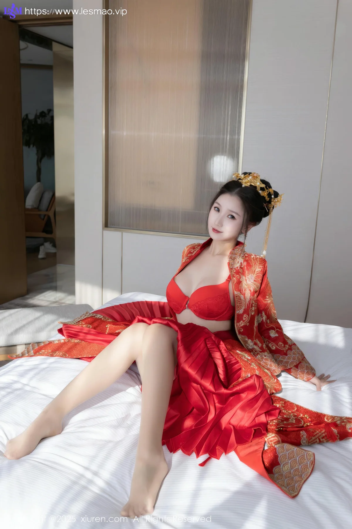 XiuRen 秀人 No.9811 杏子Yada 新春旗袍制服 - 33
