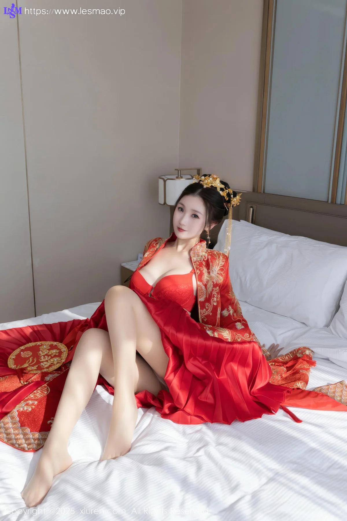 XiuRen 秀人 No.9811 杏子Yada 新春旗袍制服 - 34