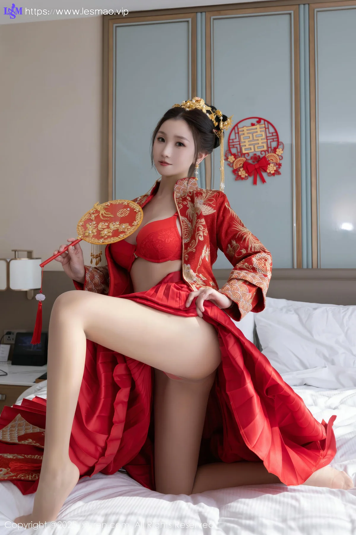 XiuRen 秀人 No.9811 杏子Yada 新春旗袍制服 - 36
