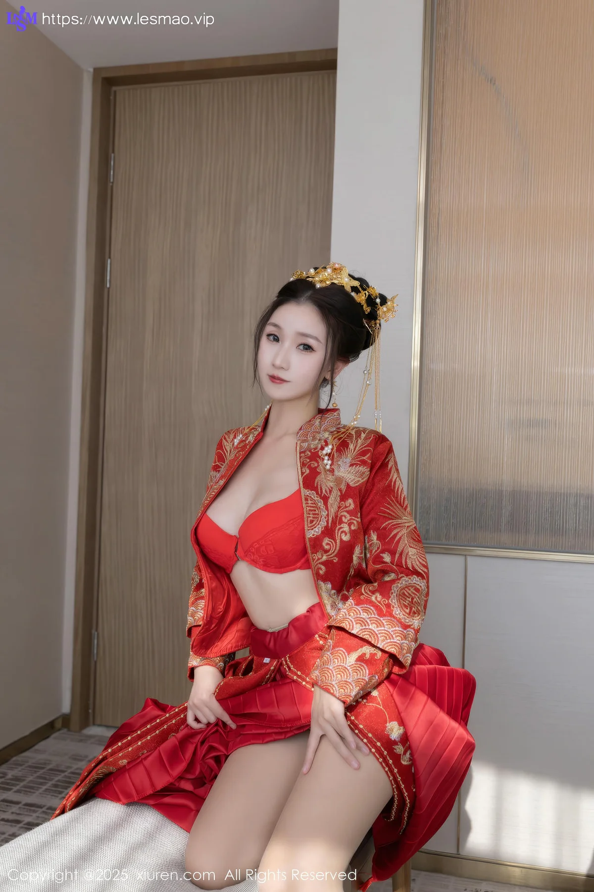 XiuRen 秀人 No.9811 杏子Yada 新春旗袍制服 - 39