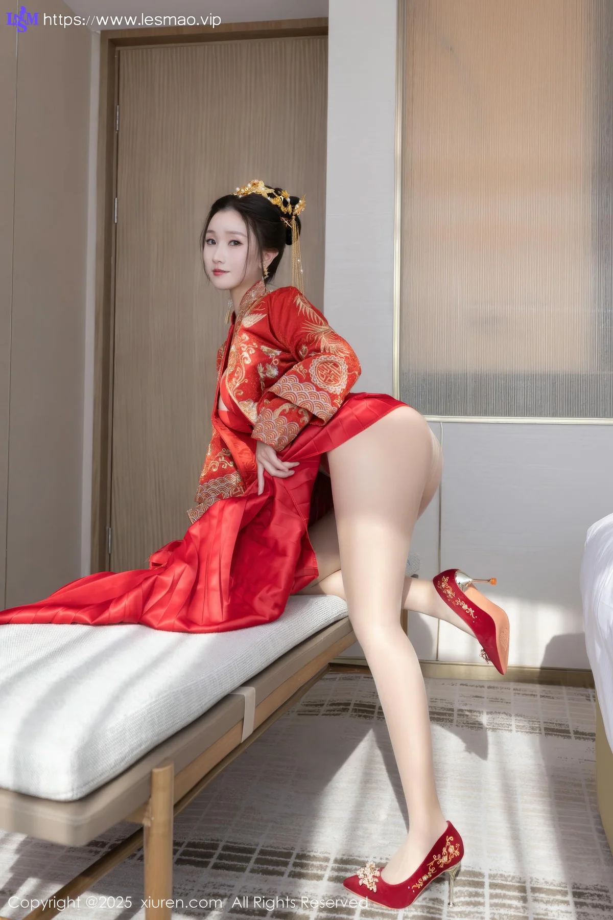 XiuRen 秀人 No.9811 杏子Yada 新春旗袍制服 - 40