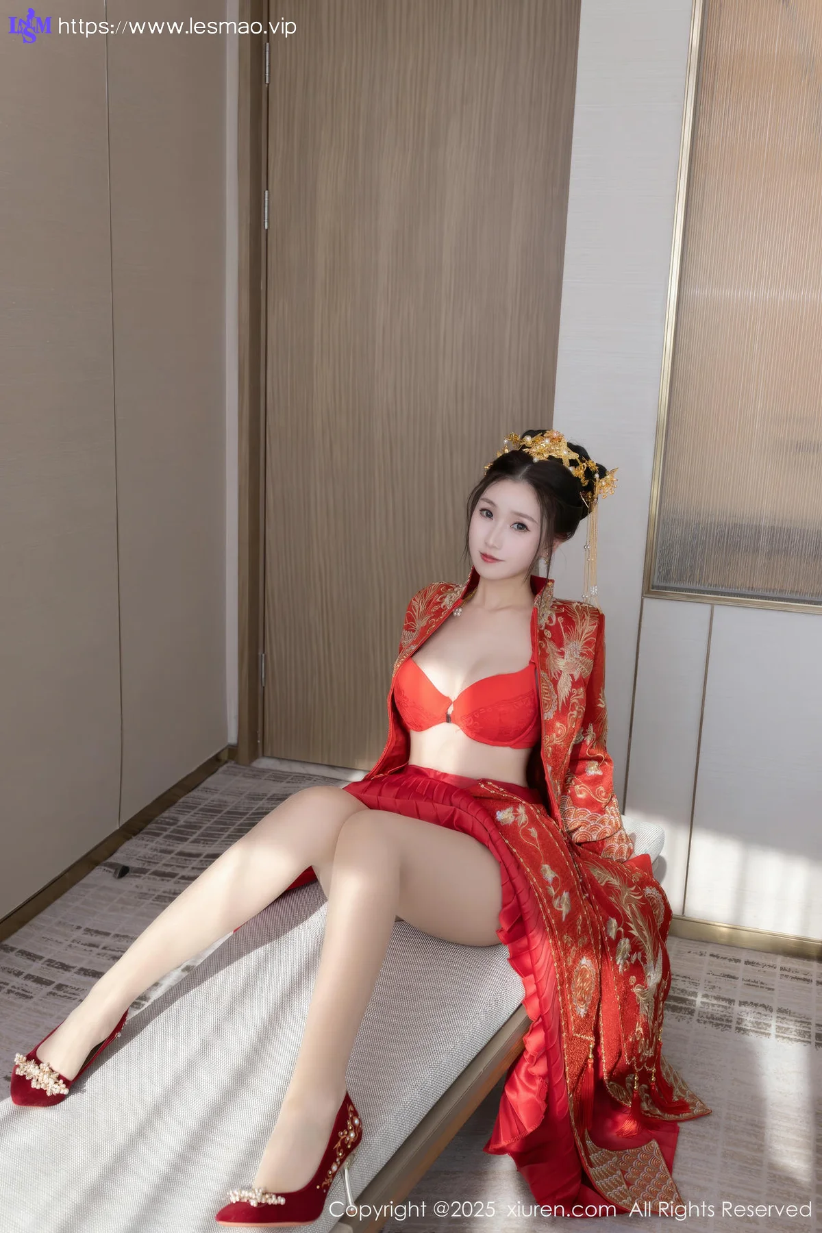 XiuRen 秀人 No.9811 杏子Yada 新春旗袍制服 - 41