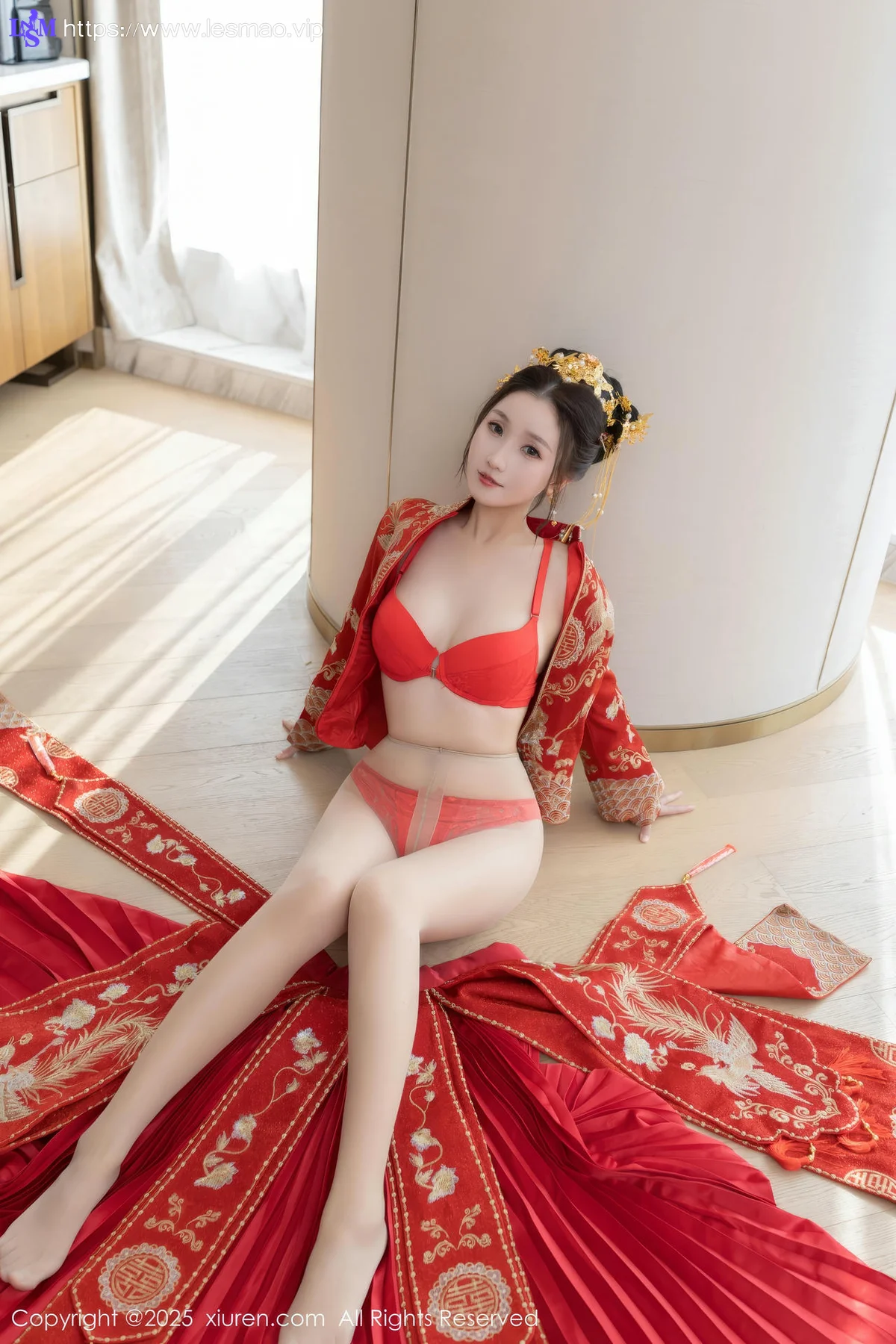 XiuRen 秀人 No.9811 杏子Yada 新春旗袍制服 - 61