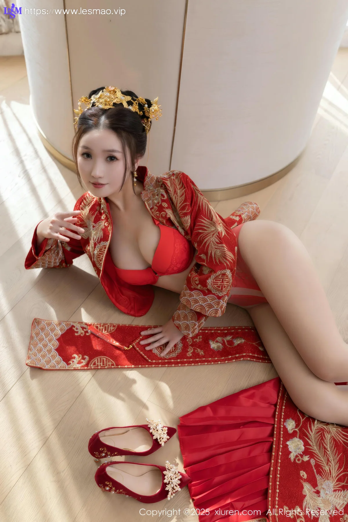 XiuRen 秀人 No.9811 杏子Yada 新春旗袍制服 - 63