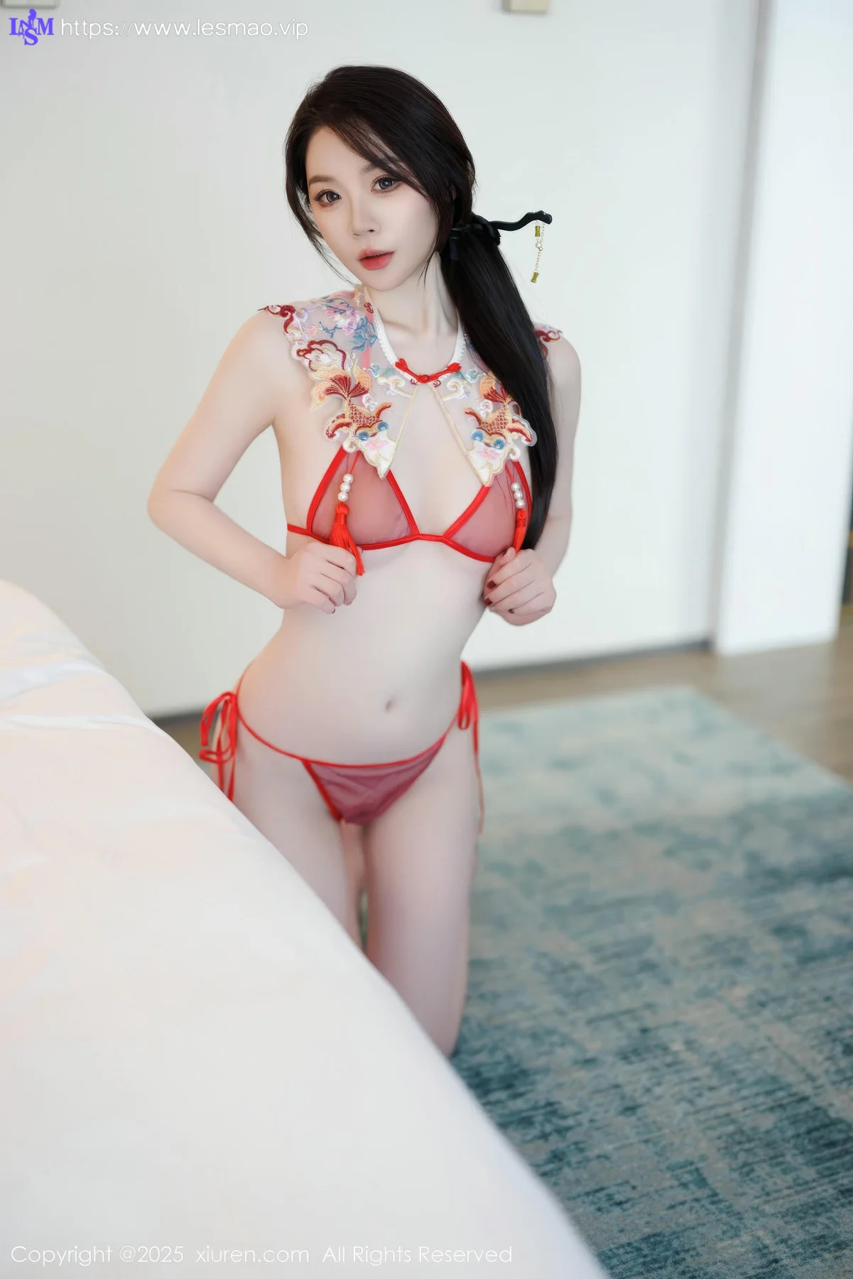 XiuRen 秀人 No.9812 梦心玥红色内衣私房 - 66