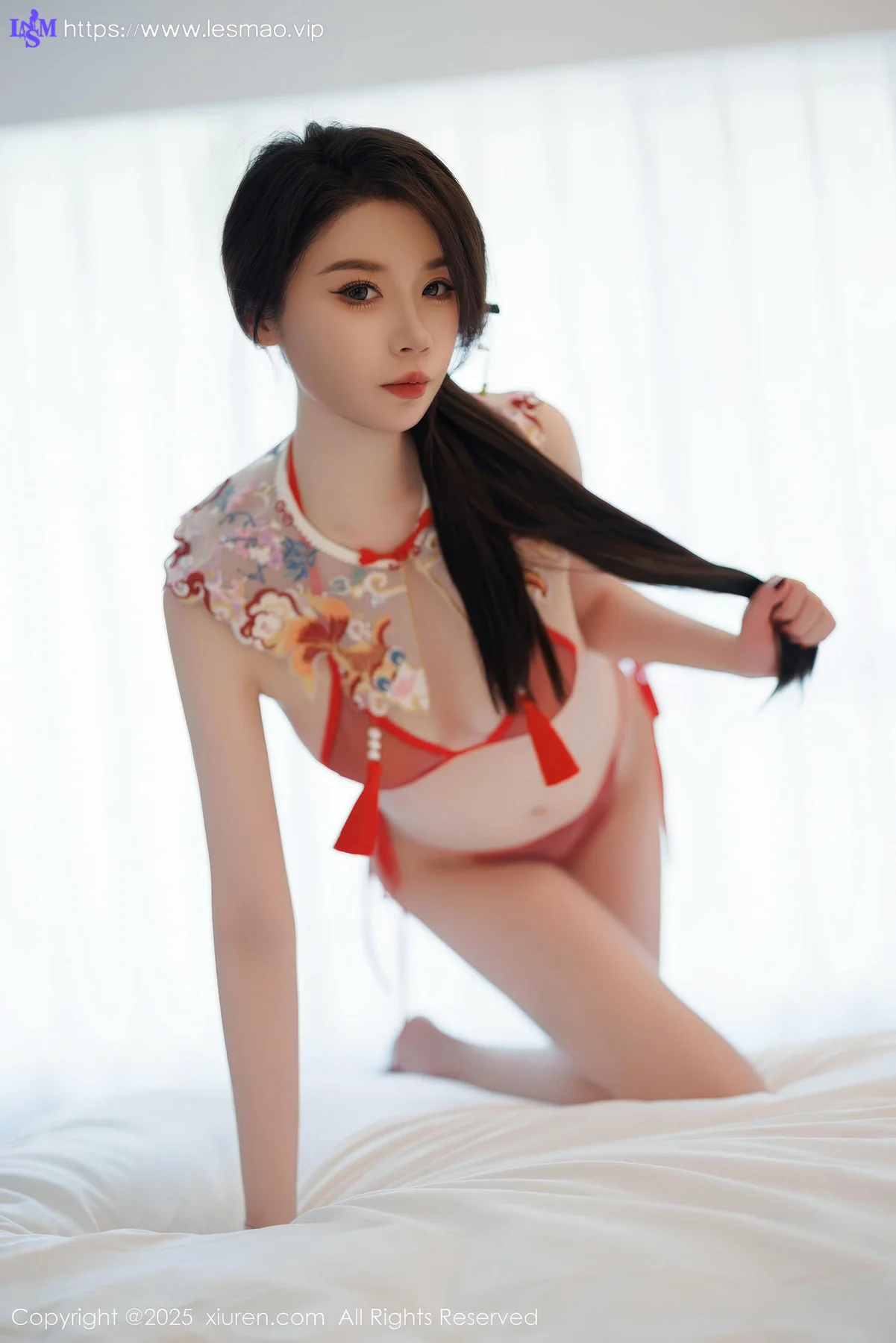 XiuRen 秀人 No.9812 梦心玥红色内衣私房 - 76