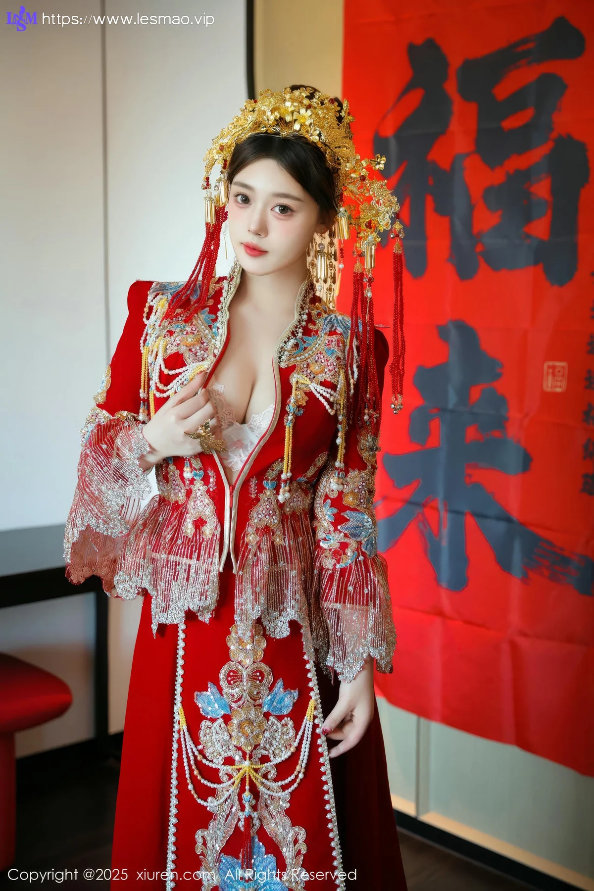 XiuRen 秀人 No.9823 蛋蛋宝 制服新春美女写真 - 13