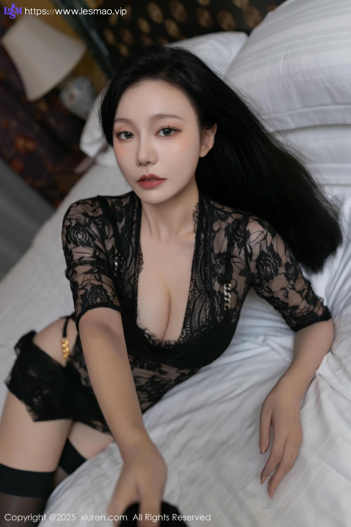 XiuRen 秀人 No.9842 安然anran 性感黑色蕾丝 - 44