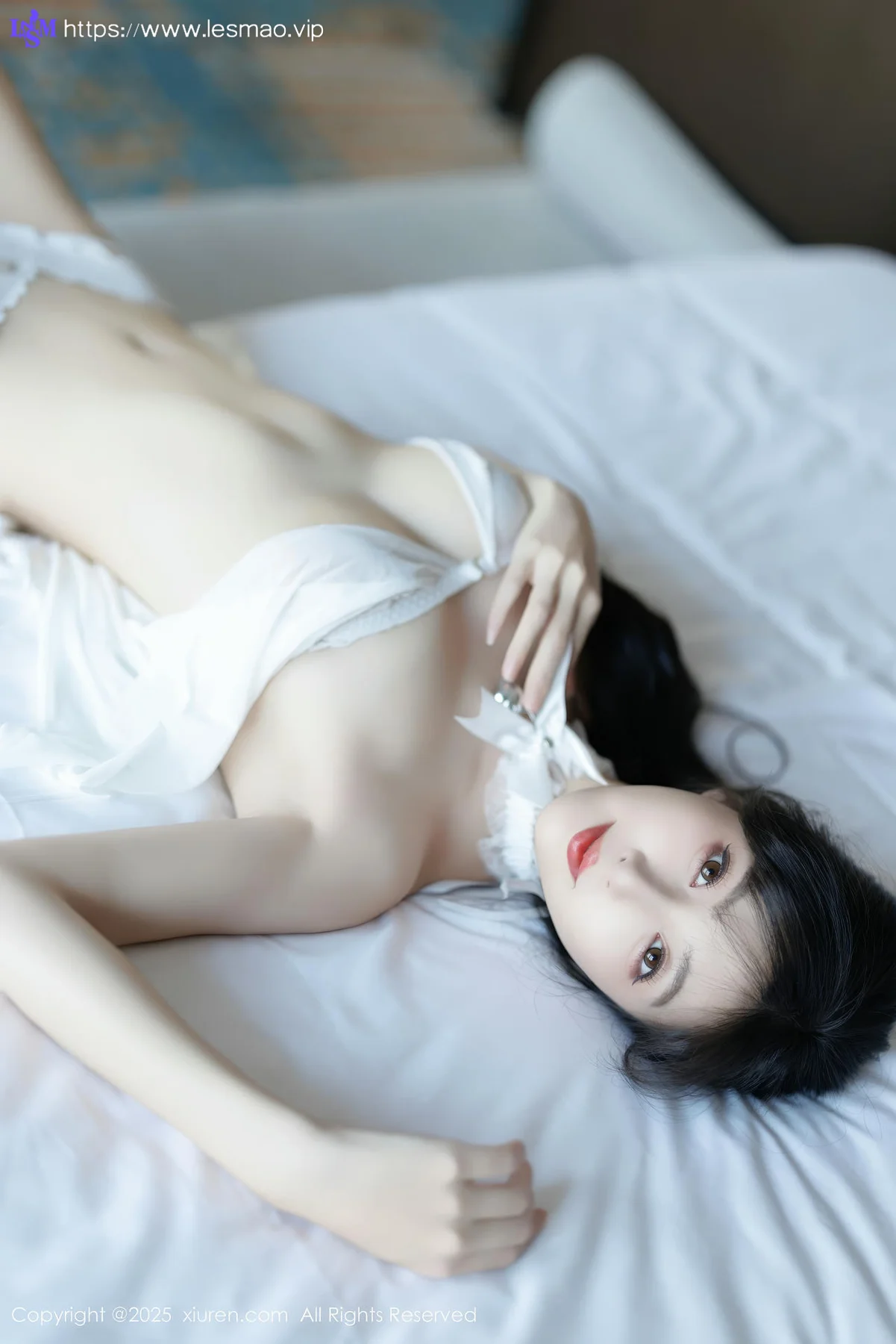 XiuRen 秀人 No.9863 林星阑 白色情趣内衣 - 69