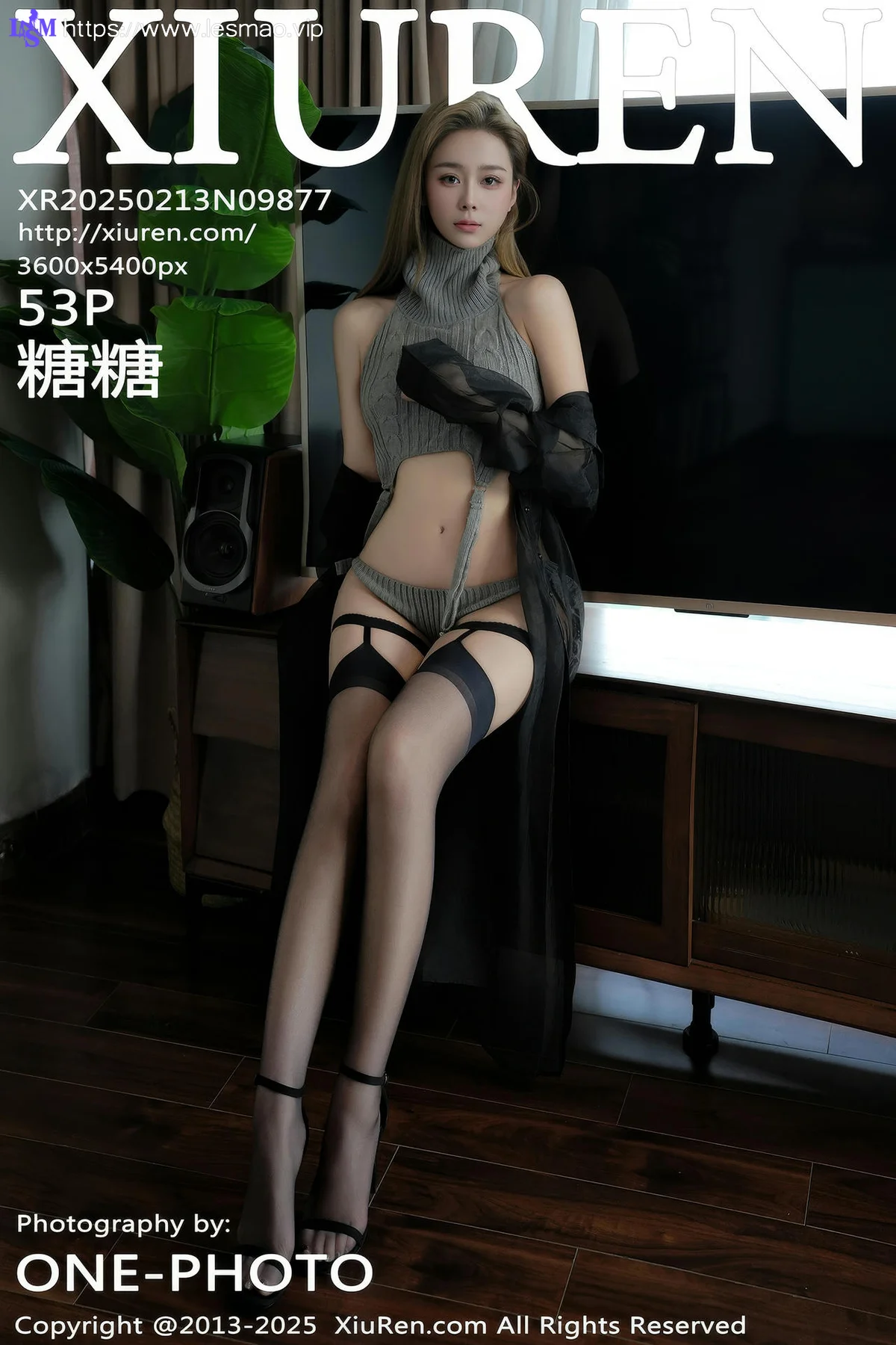 XiuRen 秀人 No.9877 糖糖 翘臀连体衣写真 - 54