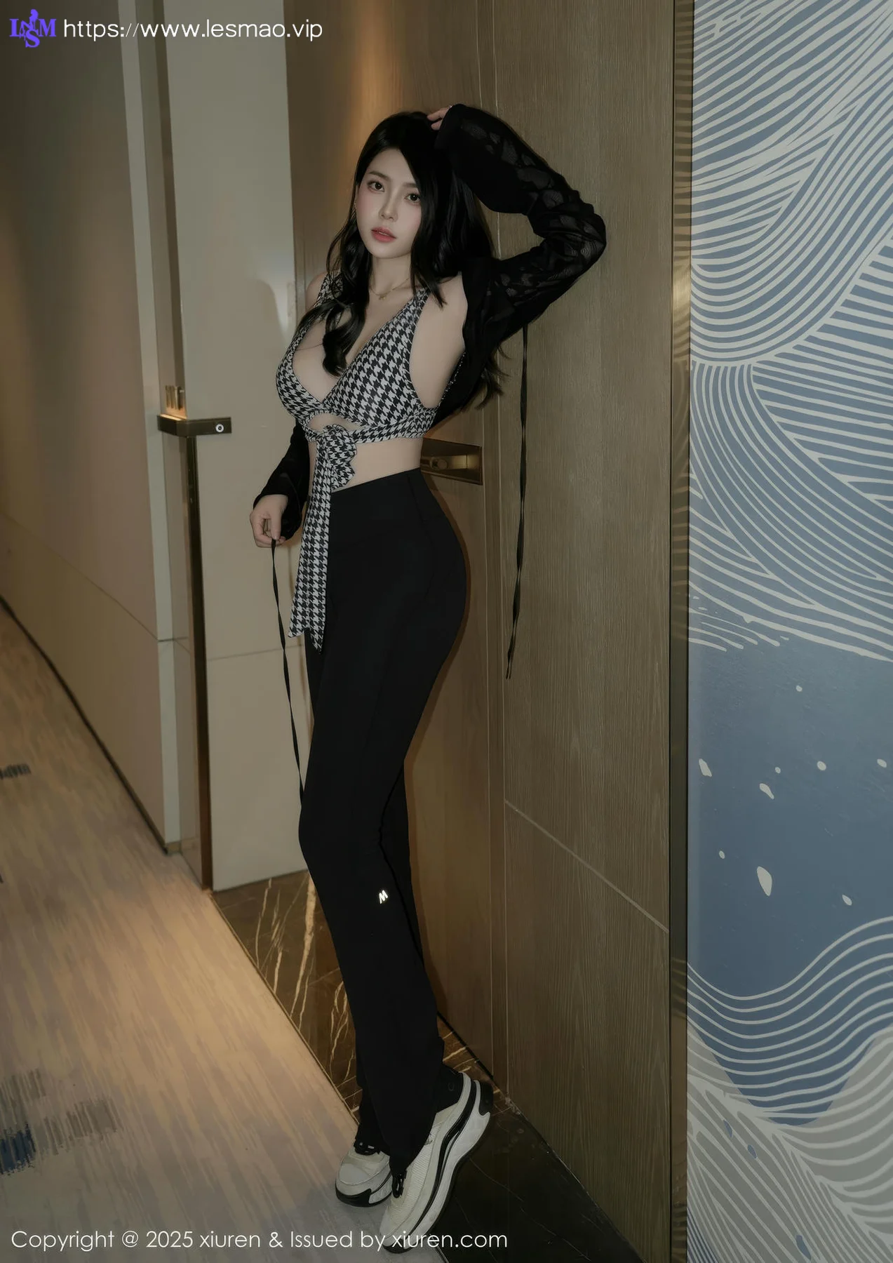 XiuRen 秀人 No.9883 白茹雪abby 格子内衣乳贴模特写真 - 23