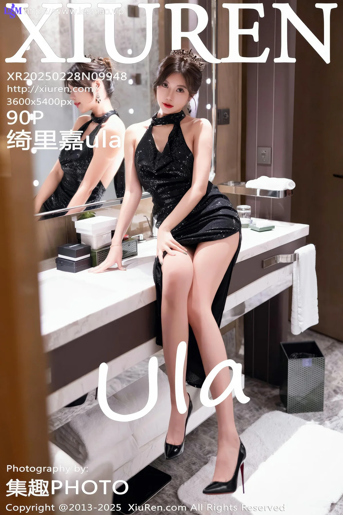 XiuRen 秀人 No.9948 绮里嘉ula 翘臀黑丝内衣私房 - 91