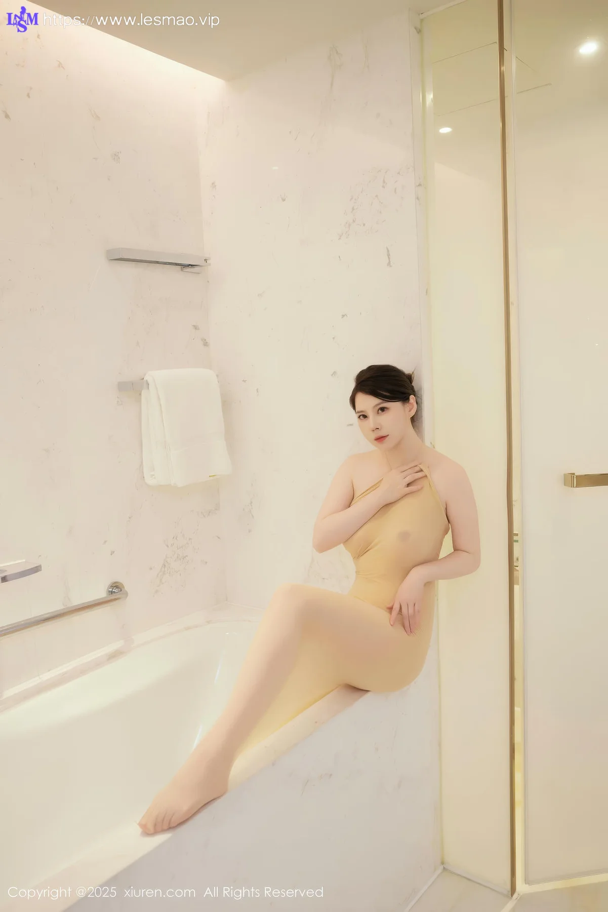 XiuRen 秀人 No.9964 白茹雪abby 连体衣肉丝私房 - 38