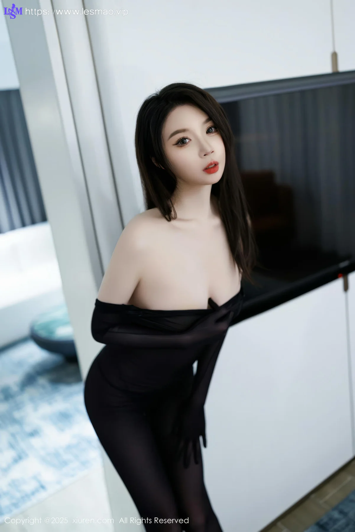 XiuRen 秀人 No.9992 梦心玥 连体丝袜爆乳妹子 - 50