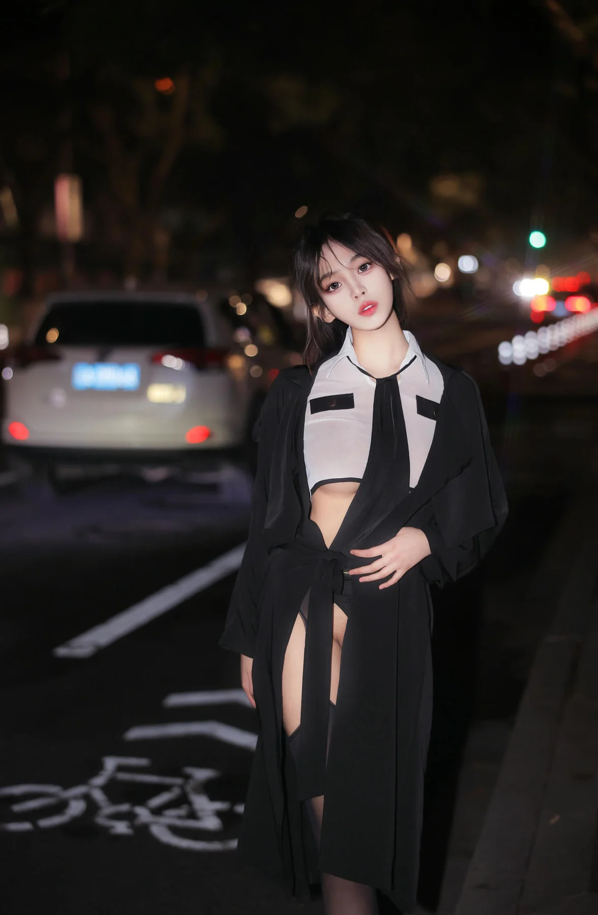 XiuRen 秀人 No.N003 王心悦吊带黑丝制服 - 19