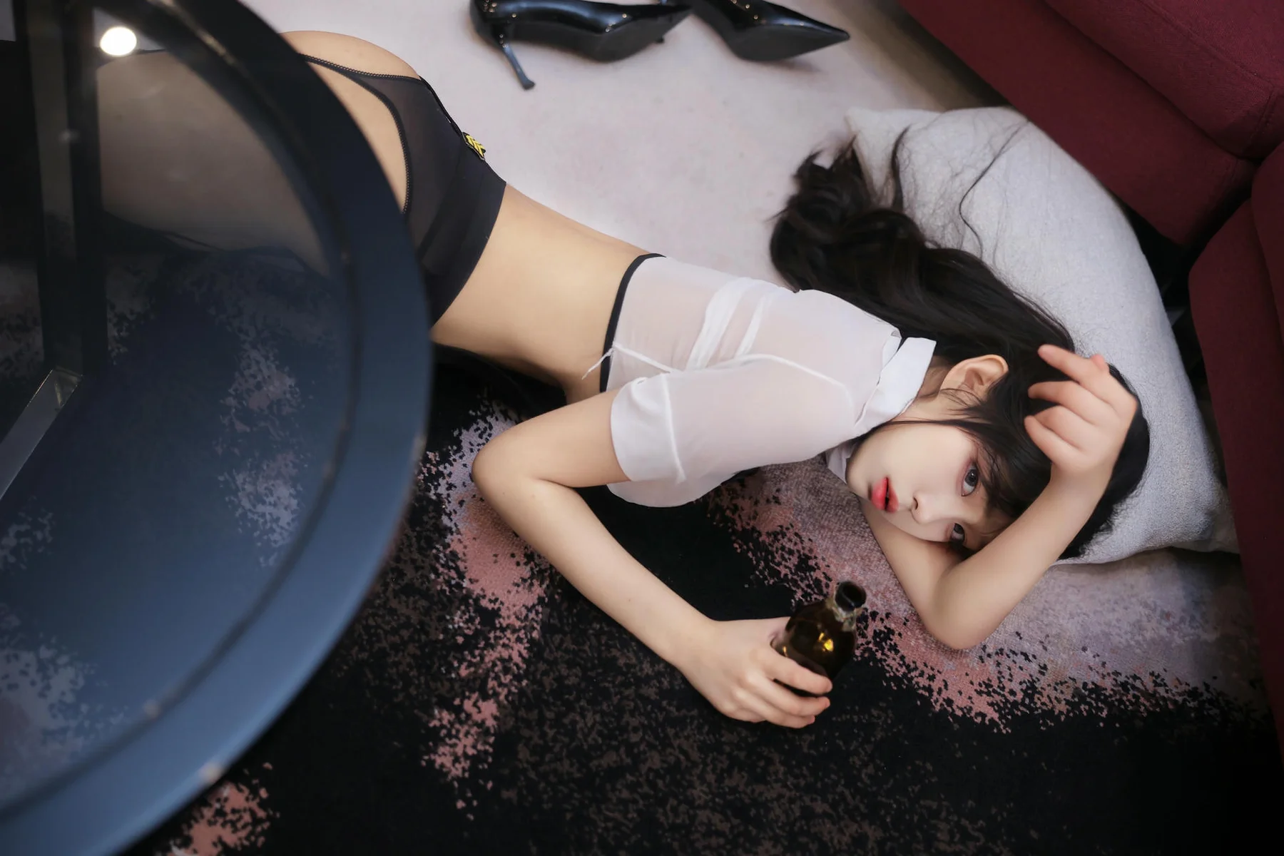 XiuRen 秀人 No.N003 王心悦吊带黑丝制服 - 30