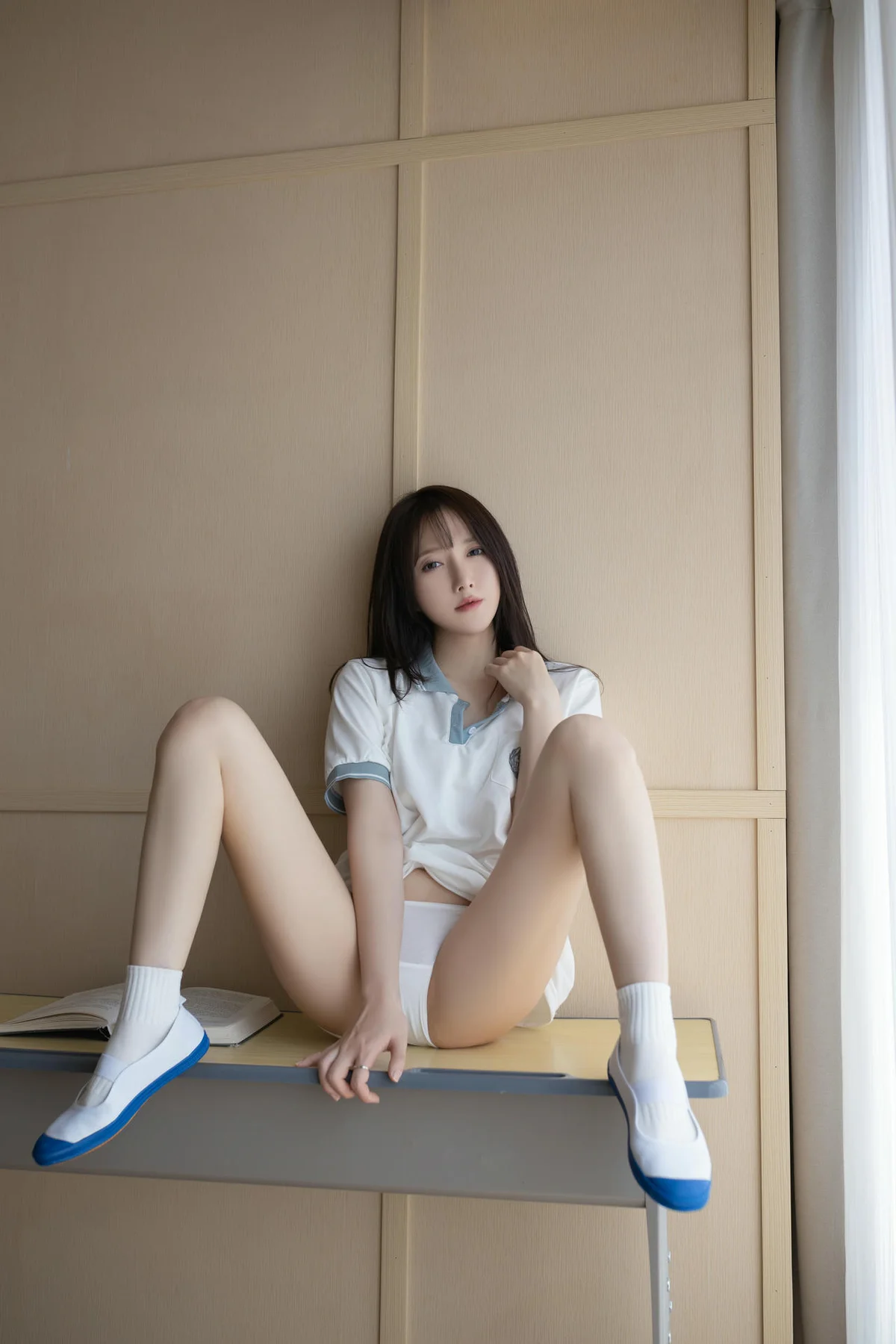 XiuRen 秀人 No.N010 杏子和鱼子酱Fish双人校服诱惑 - 47