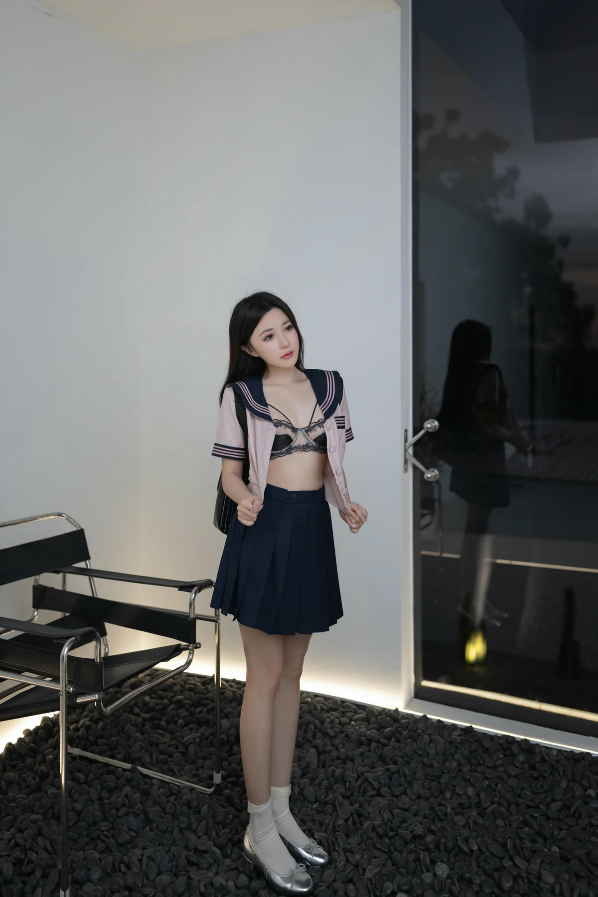 XiuRen 秀人 No.N013 鱼子酱Fish校园jk制服 - 46