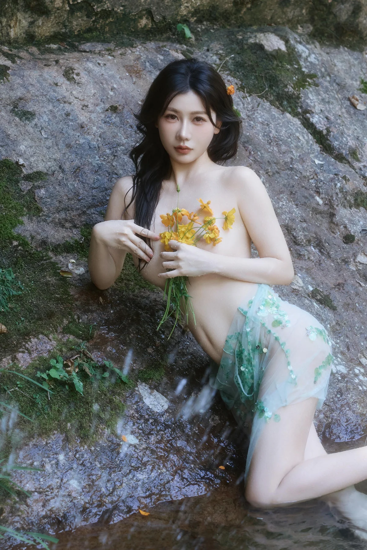 XiuRen 秀人 No.N055 尹甜甜湿身透视梦幻裙 - 60