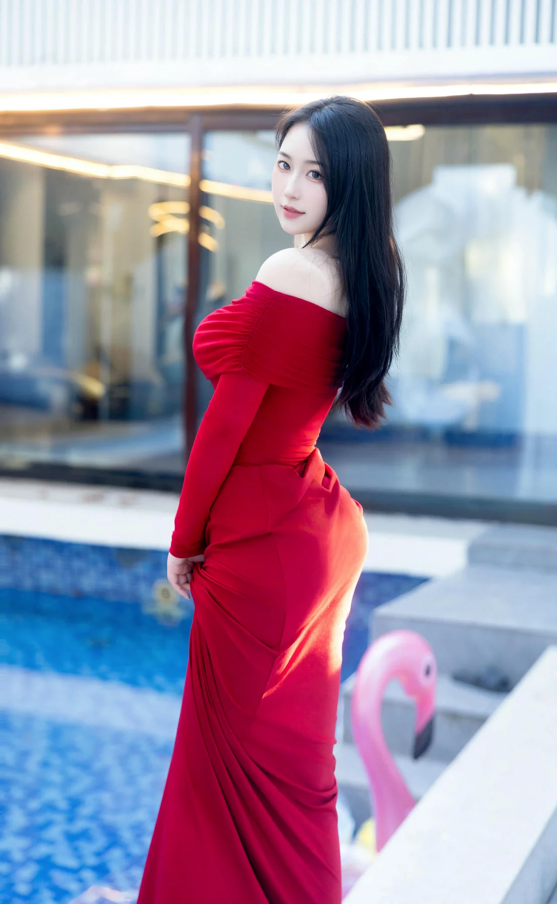 XiuRen 秀人 No.N058 林昔予yorki巨乳翘臀湿身泳池 - 6