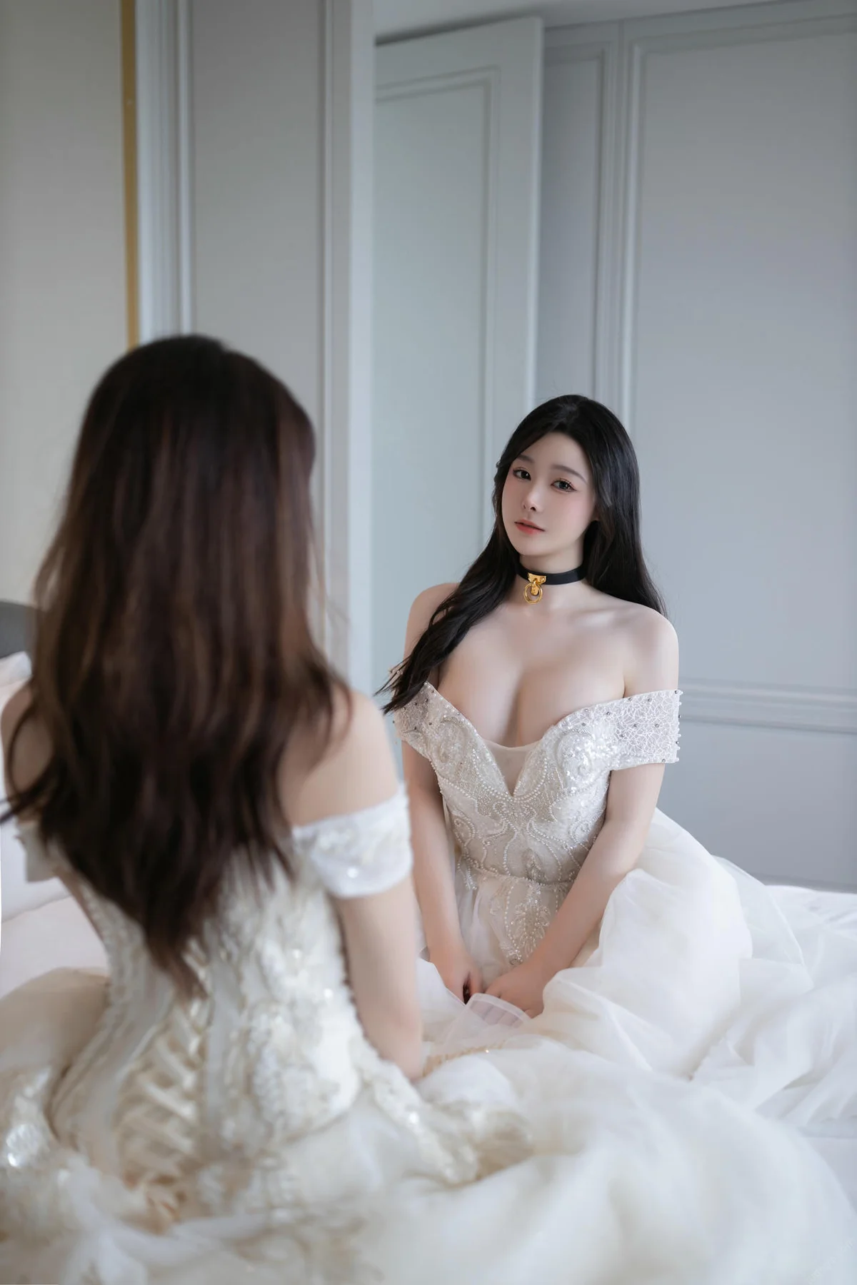 XiuRen 秀人 No.N080 是小逗逗和陆萱萱双人婚纱 - 15