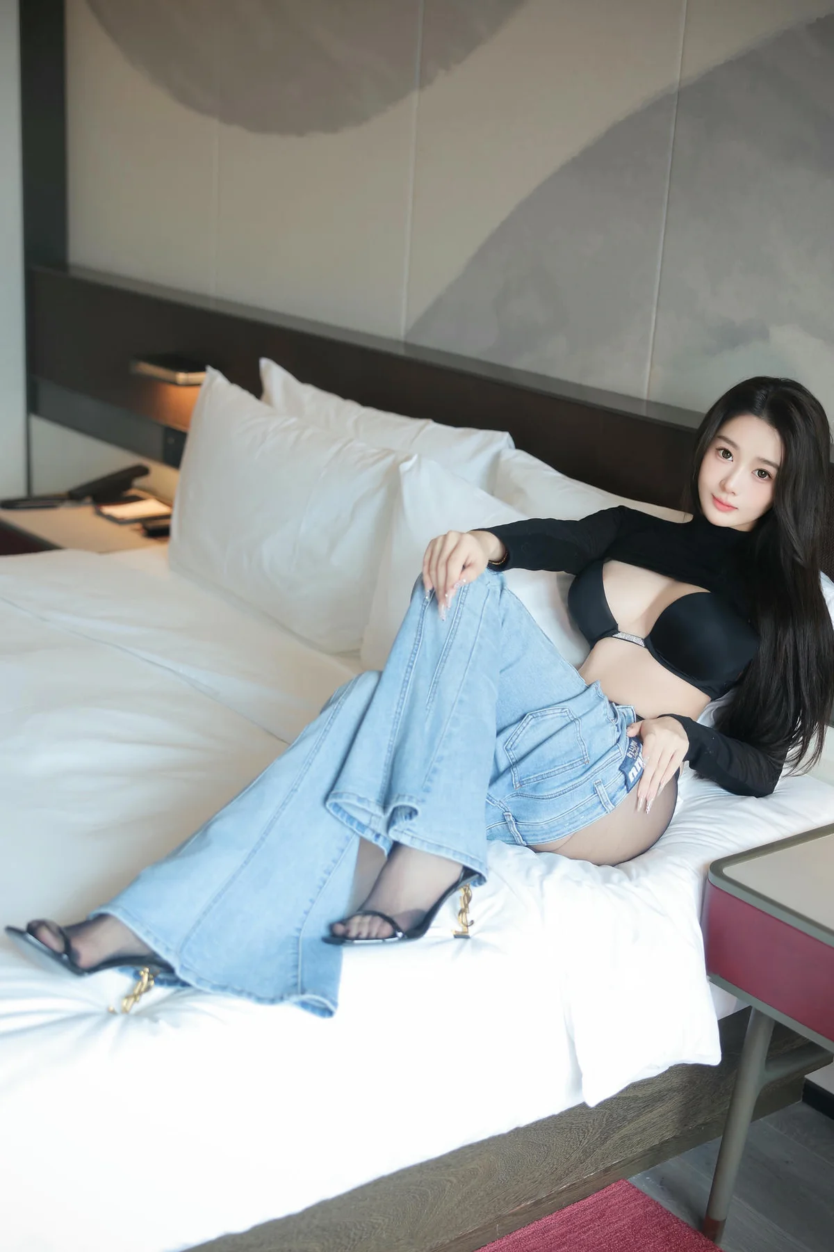 XiuRen 秀人 No.N095 Candy糖糖透明丁字裤黑丝 - 22