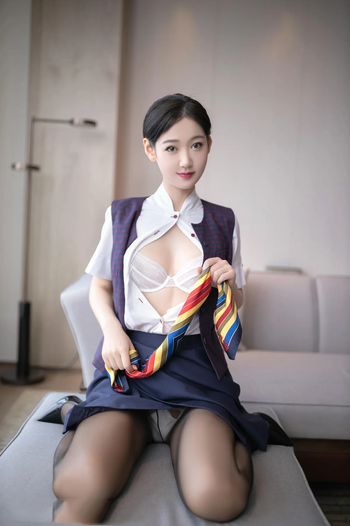 XiuRen 秀人 No.N114 唐安琪空姐制服国航空姐 - 12