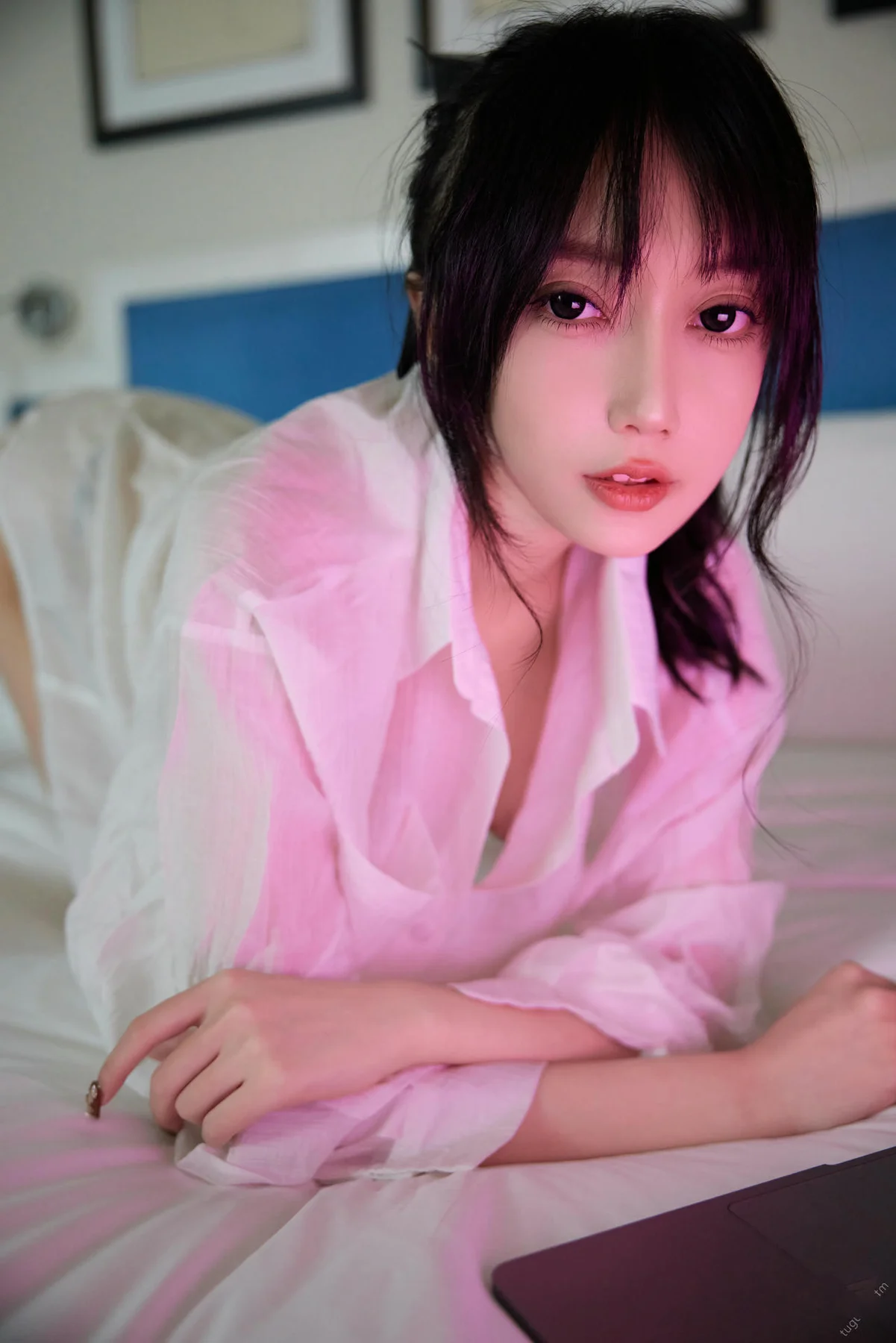 XiuRen 秀人 No.N120 玥儿玥 香肩白衬衫酥胸 - 13