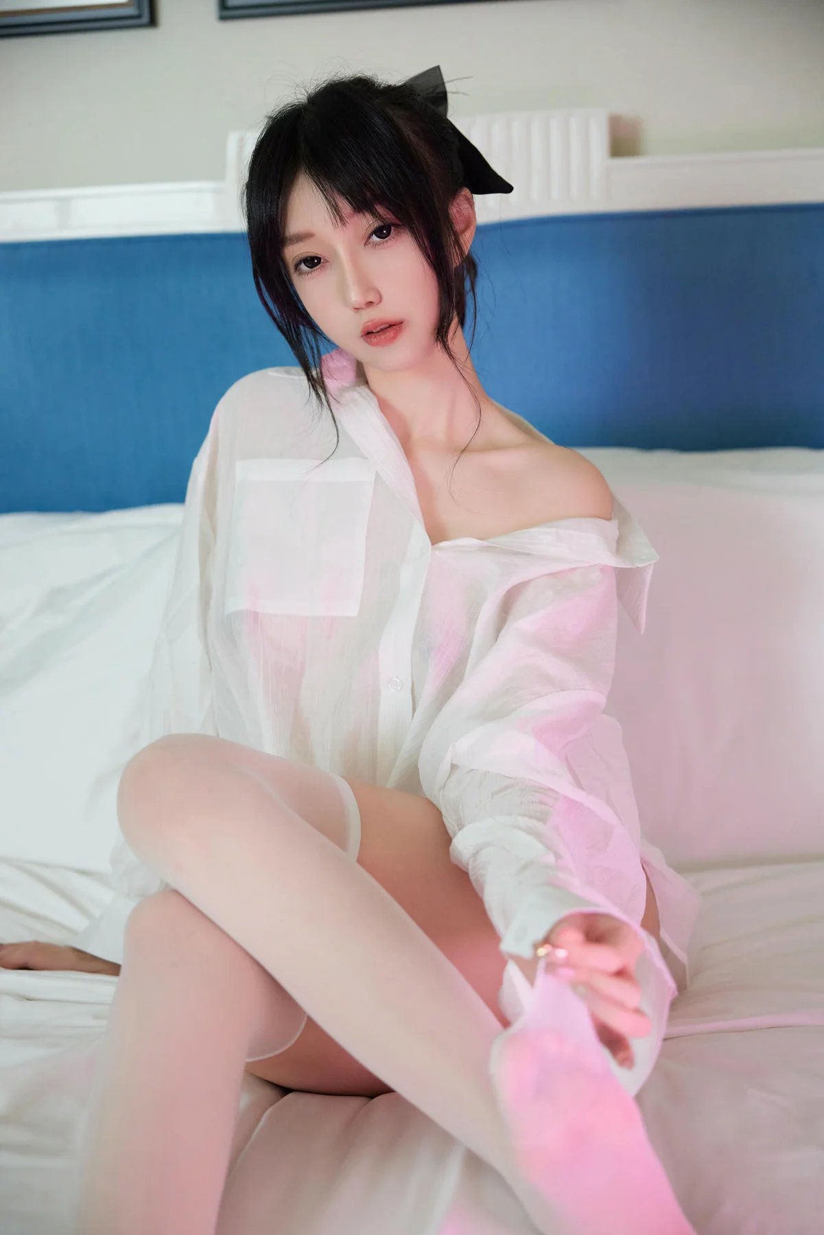 XiuRen 秀人 No.N120 玥儿玥 香肩白衬衫酥胸 - 20