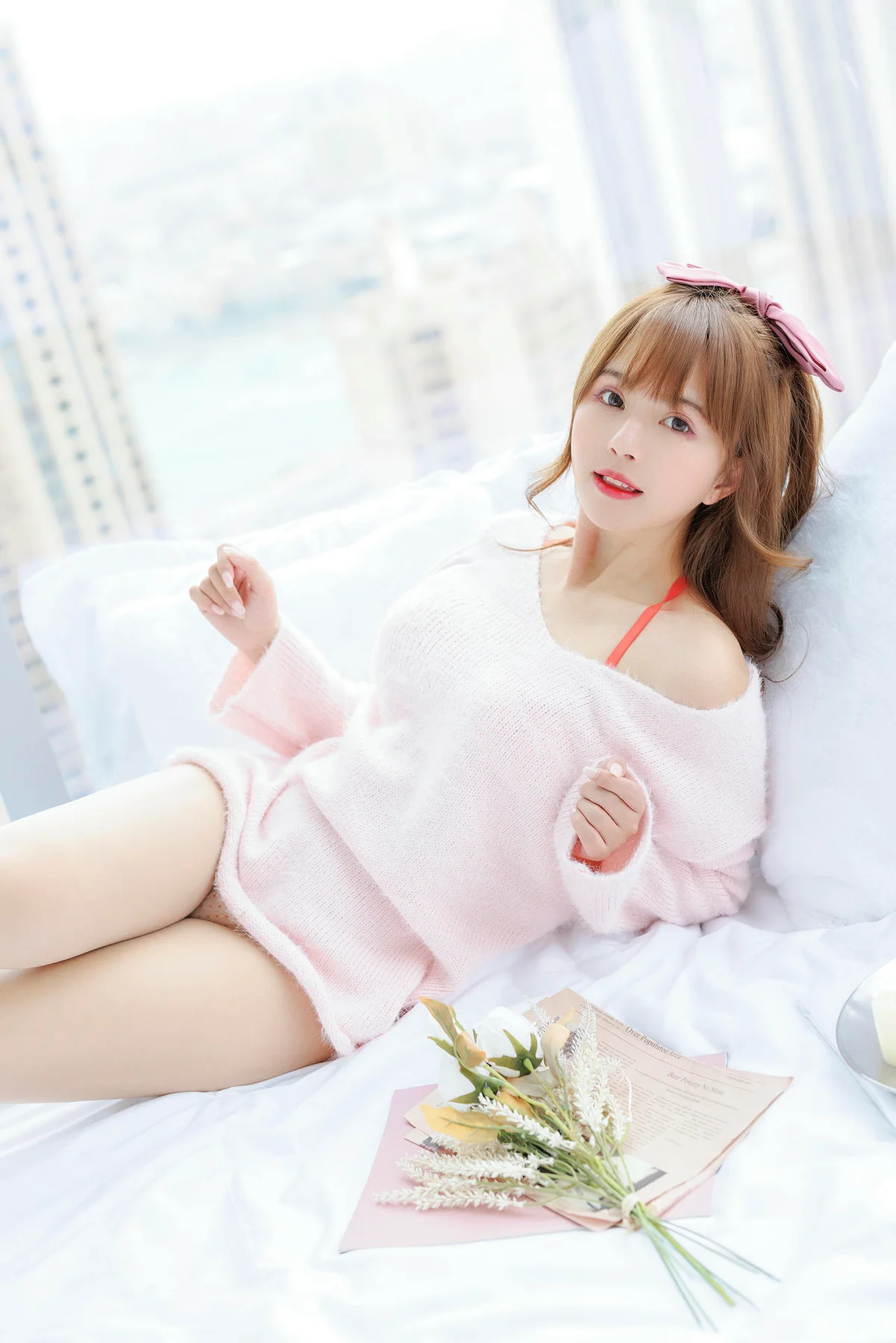 XiuRen 秀人 No.N135 张思允Nice 粉色毛衣可爱少女 - 28