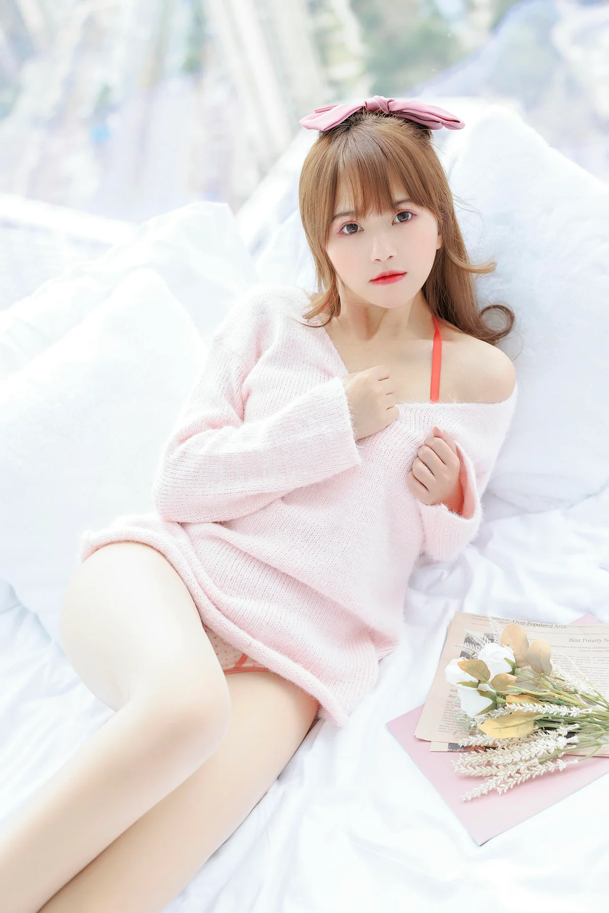 XiuRen 秀人 No.N135 张思允Nice 粉色毛衣可爱少女 - 32
