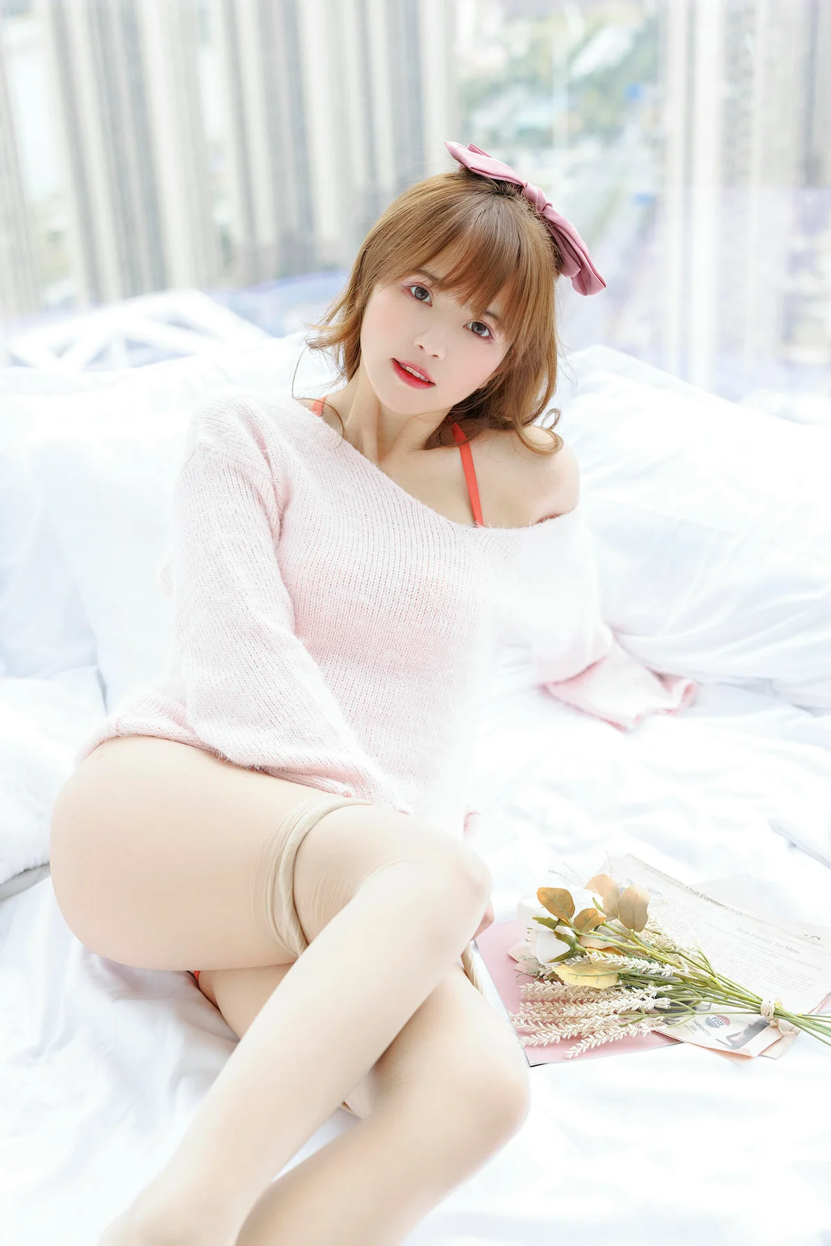 XiuRen 秀人 No.N135 张思允Nice 粉色毛衣可爱少女 - 44